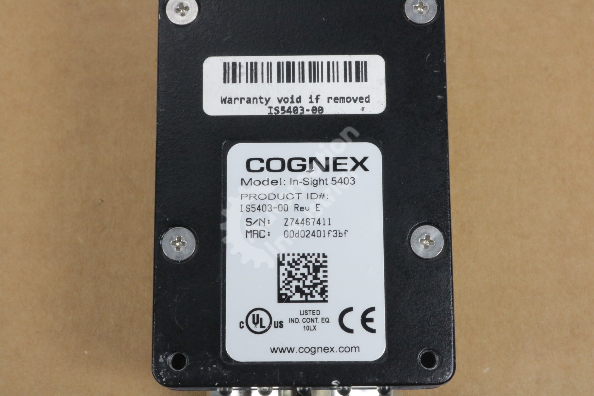 IS5403-00 By Cognex 800-5830-4R A Extra Hi-Res Vision Sensor
