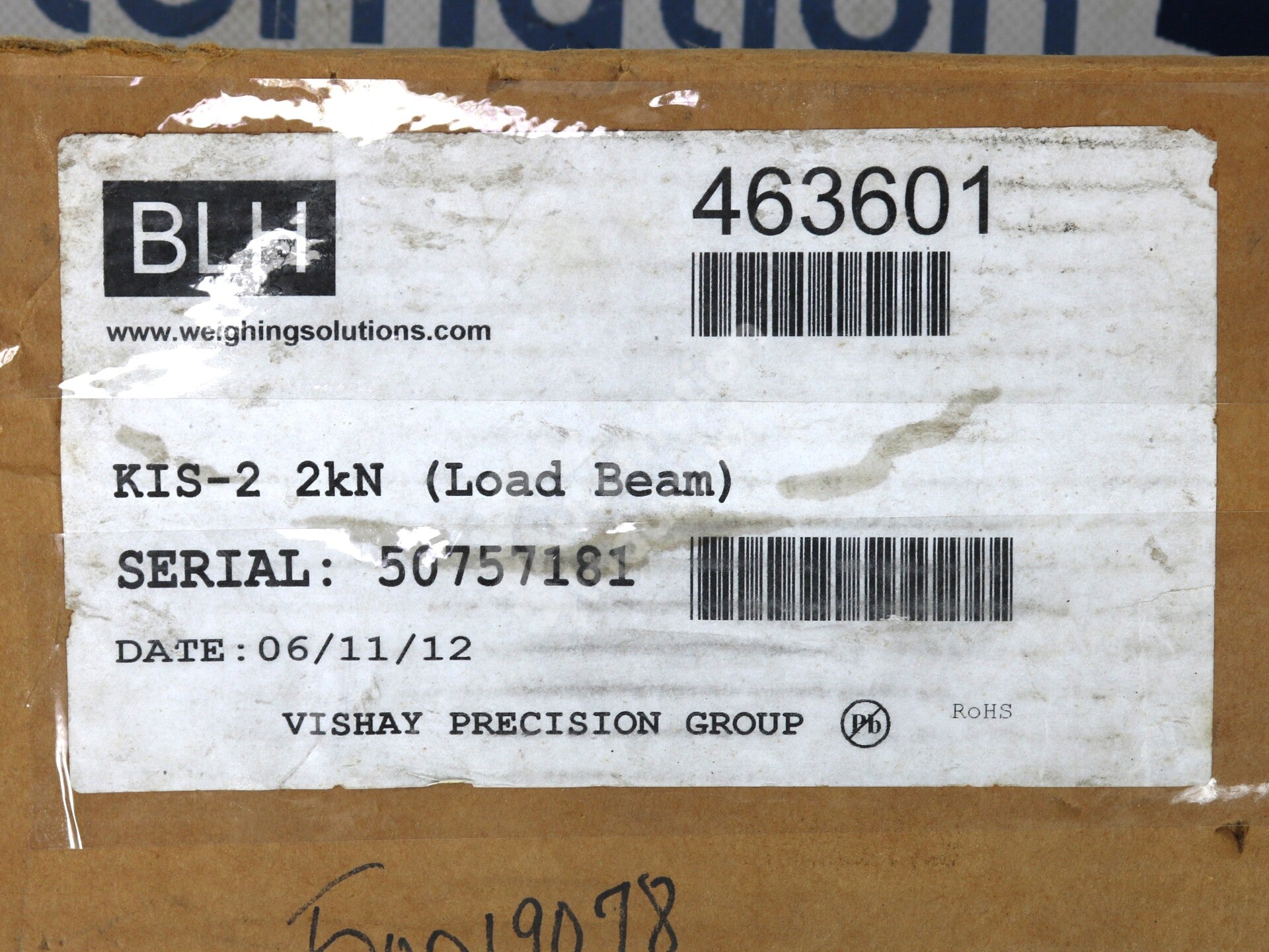 KIS-2 By BLH Nobel High-Accuracy 450lb Weight Measuring Load Beam NSFP