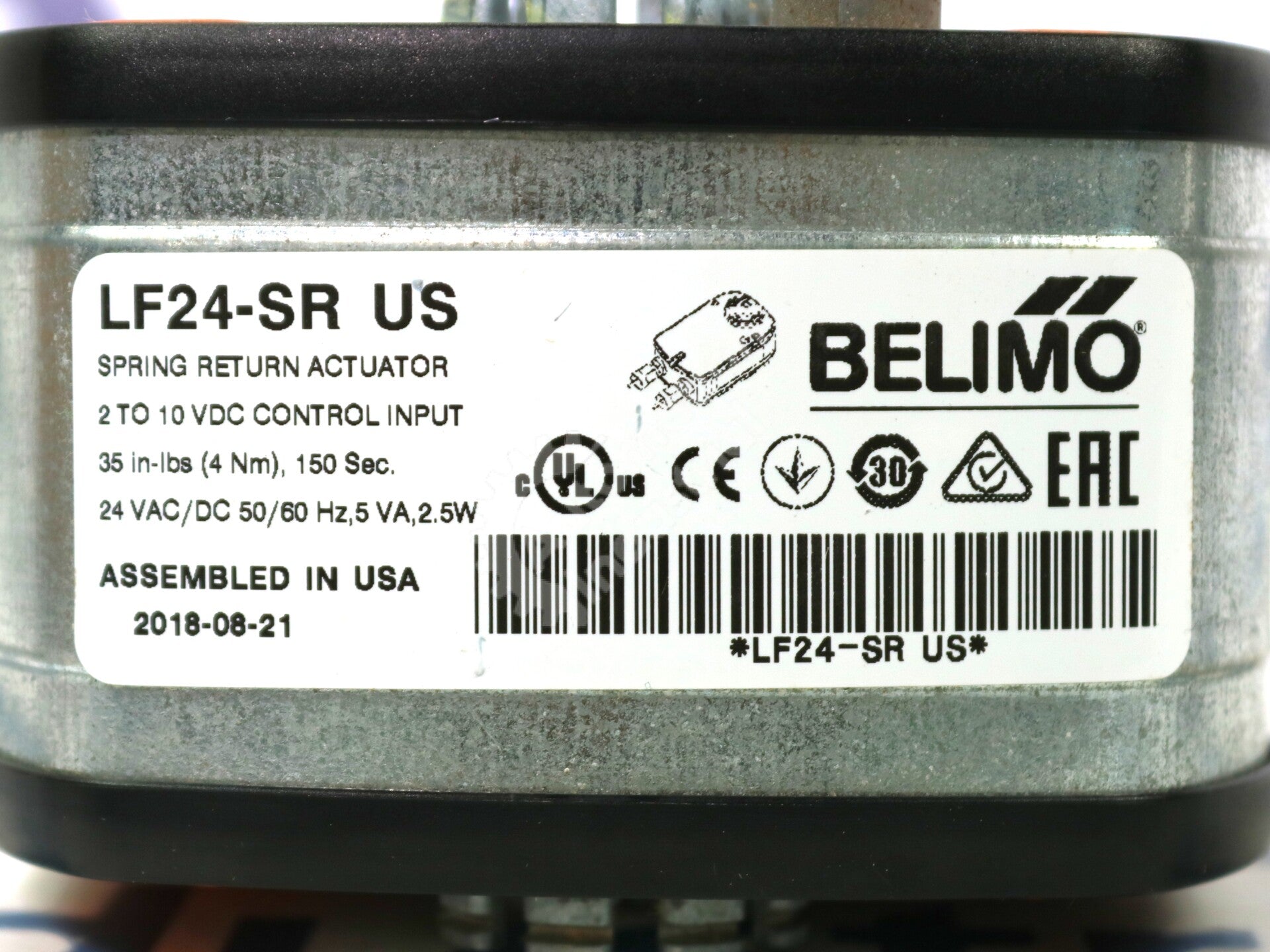 LF24-SR US By Belimo 4Nm Proportional Spring Return Damper Actuator