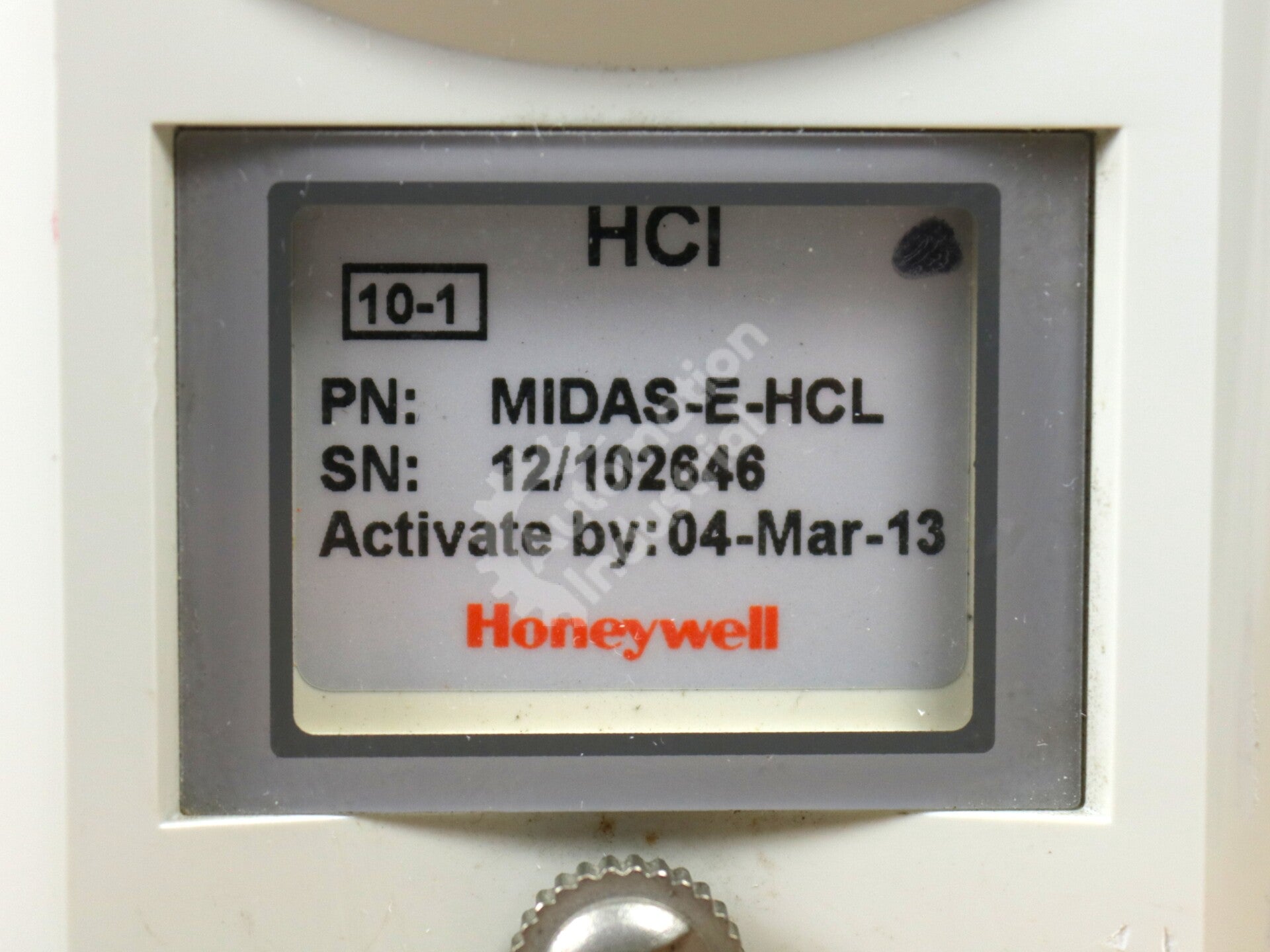 MIDAS-E-HCL By Honeywell 0-8PPM Hydrogen Chloride Gas Detector