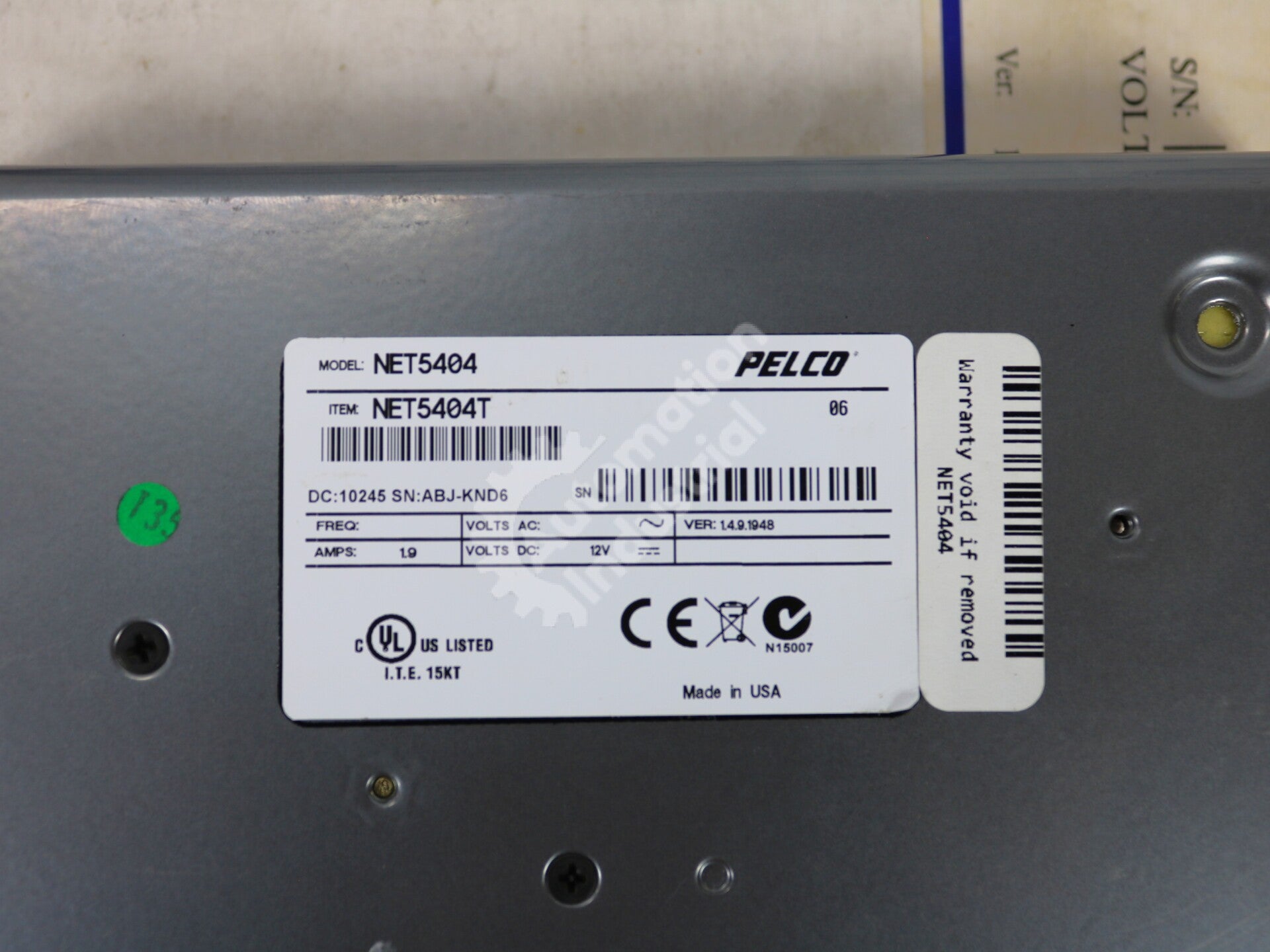 NET5404 By Pelco NET5404T 4-Channel H.264 Network Video Encoder NSFP