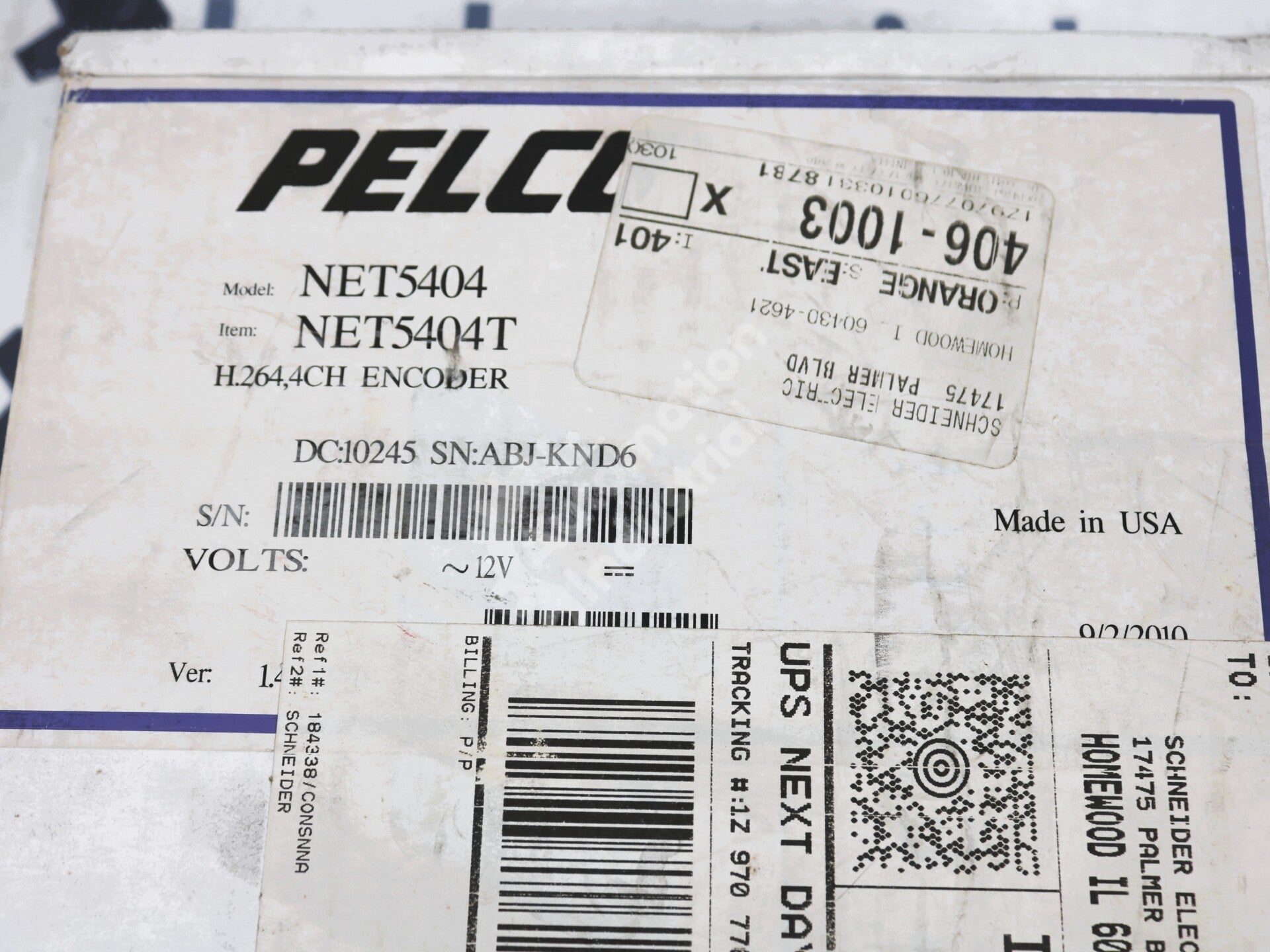 NET5404 By Pelco NET5404T 4-Channel H.264 Network Video Encoder NSFP