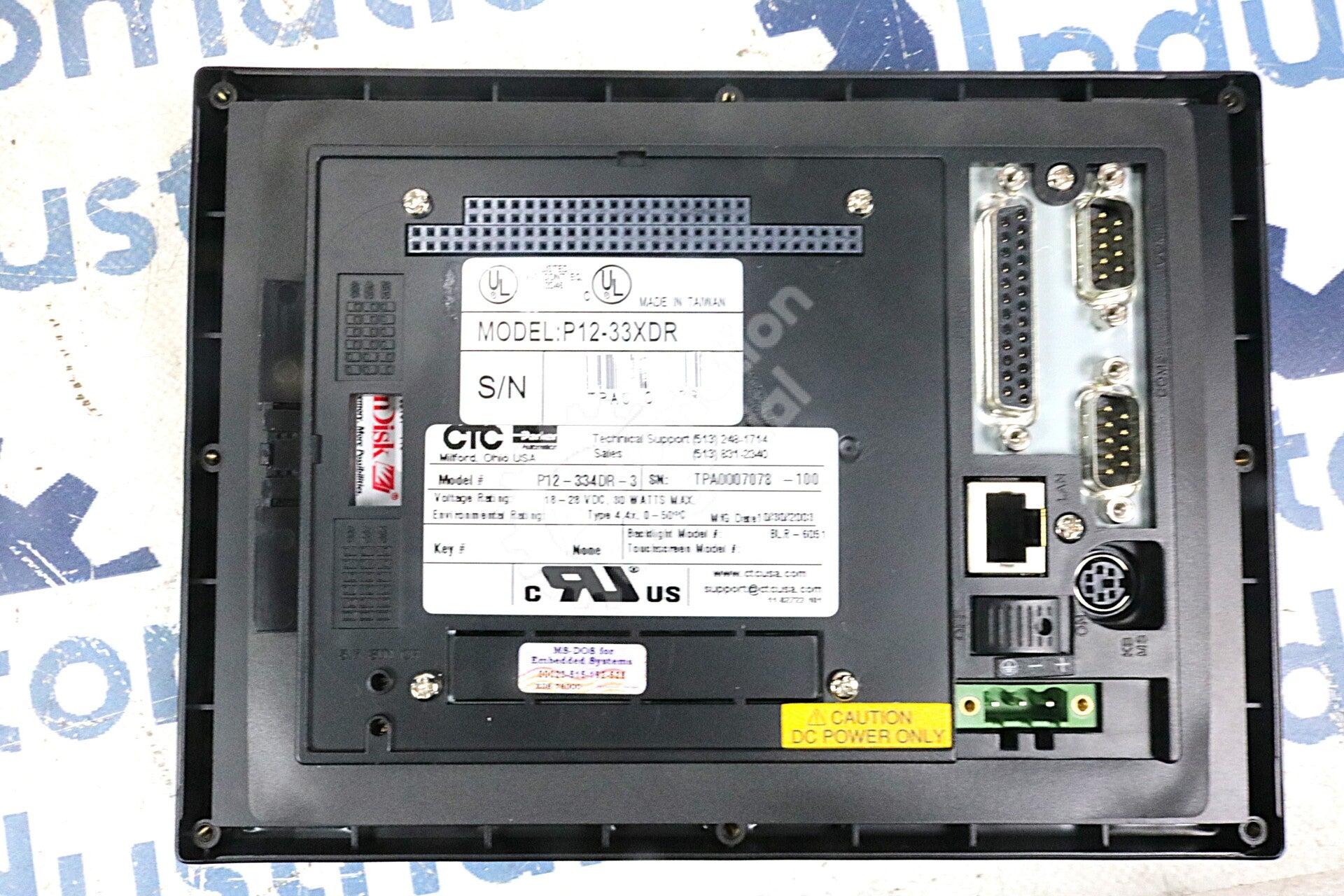 P12-334DR-3 By CTC Parker Automation P12-33XDR touchscreen Interface Panel NSFP