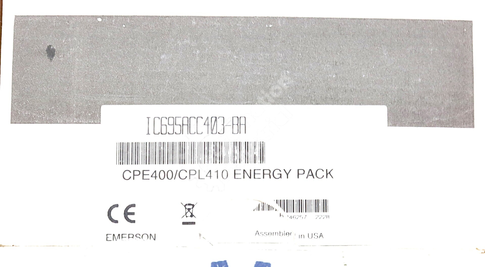 IC695ACC403 By Emerson IC695ACC403-BA Energy Pack for RX3I Controller NSFP