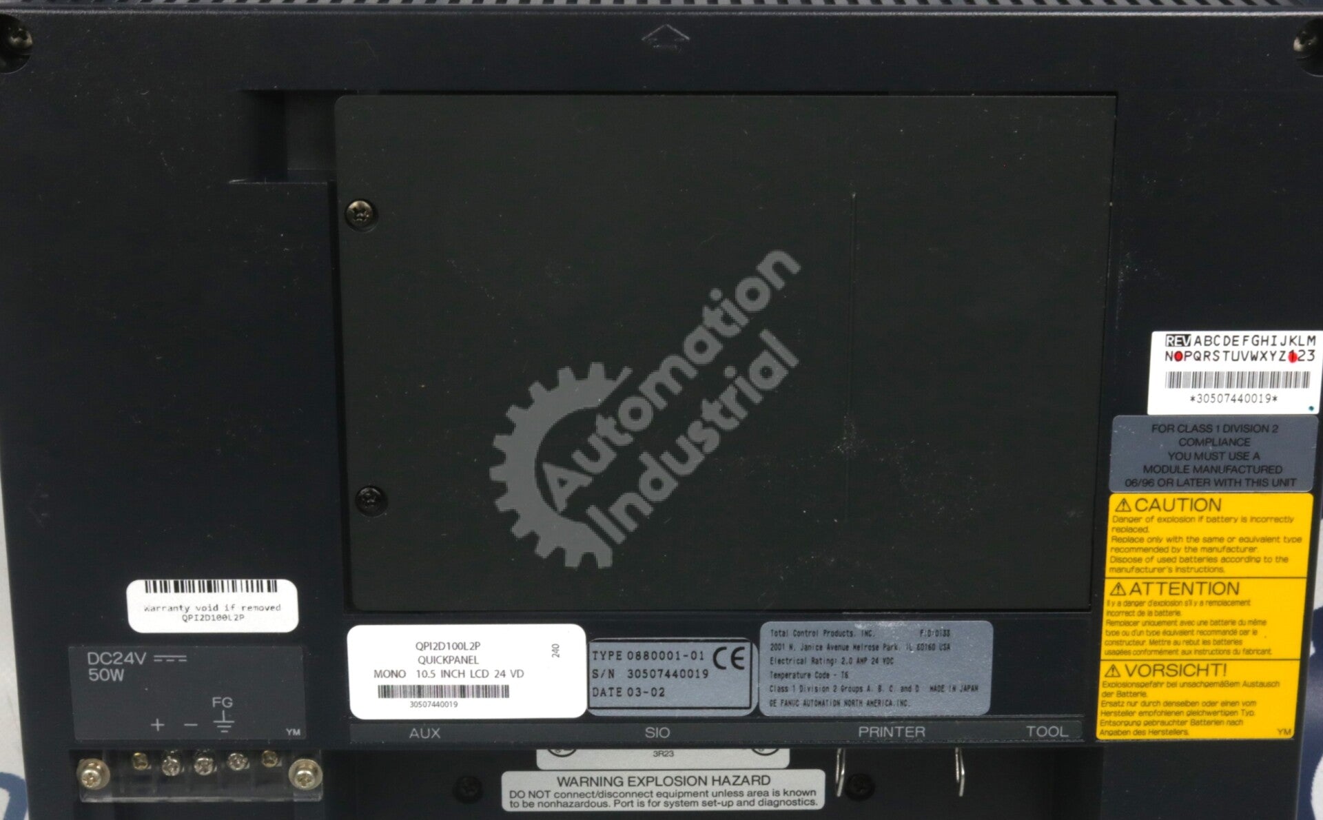 QPI2D100L2P By GE Quick Panel GP570-LG21-24V Monochrome 10.5-Inch LCD NSFP