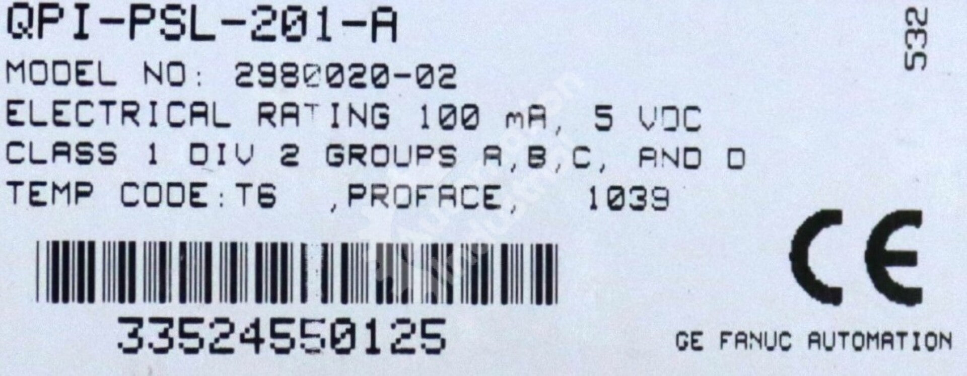 QPI-PSL-201-A By General Electric Large Adapter Module Quick Panel NSFP