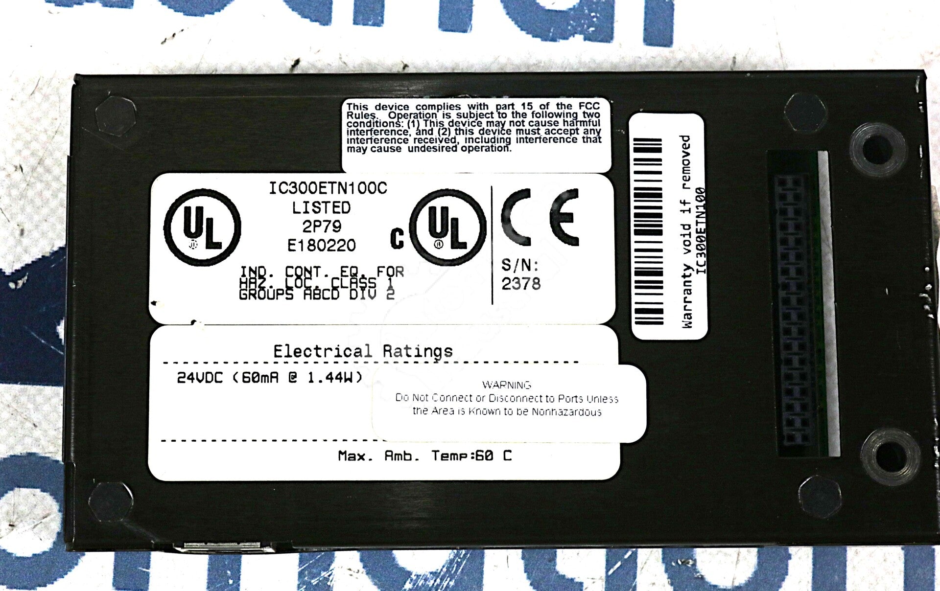 IC300ETN100 By General Electric IC300ETN100C 24VDC Interface Module NSFP