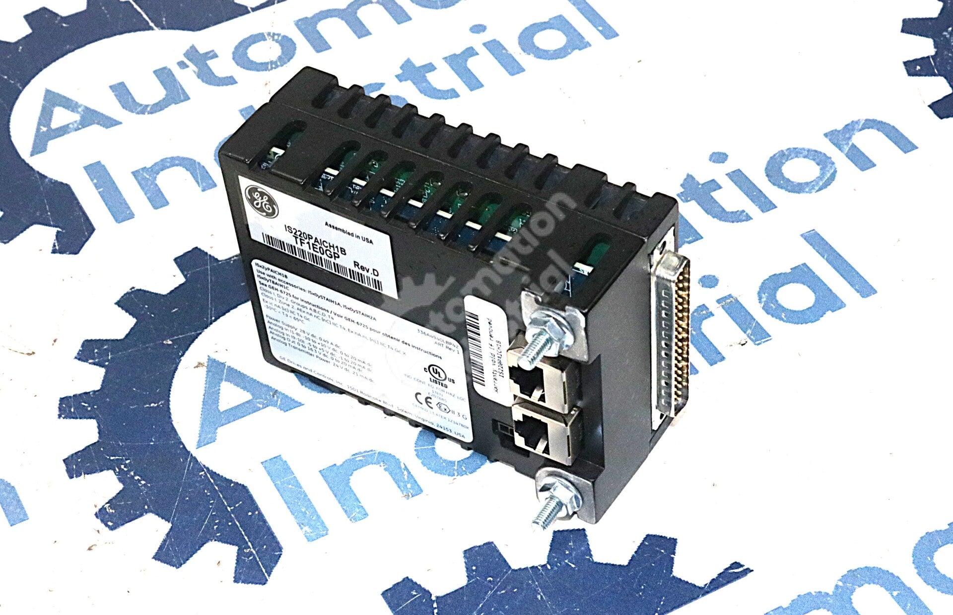 IS220PAICH1B By General Electric 28VDC .49Amp Analog Input/Output Module NSFP
