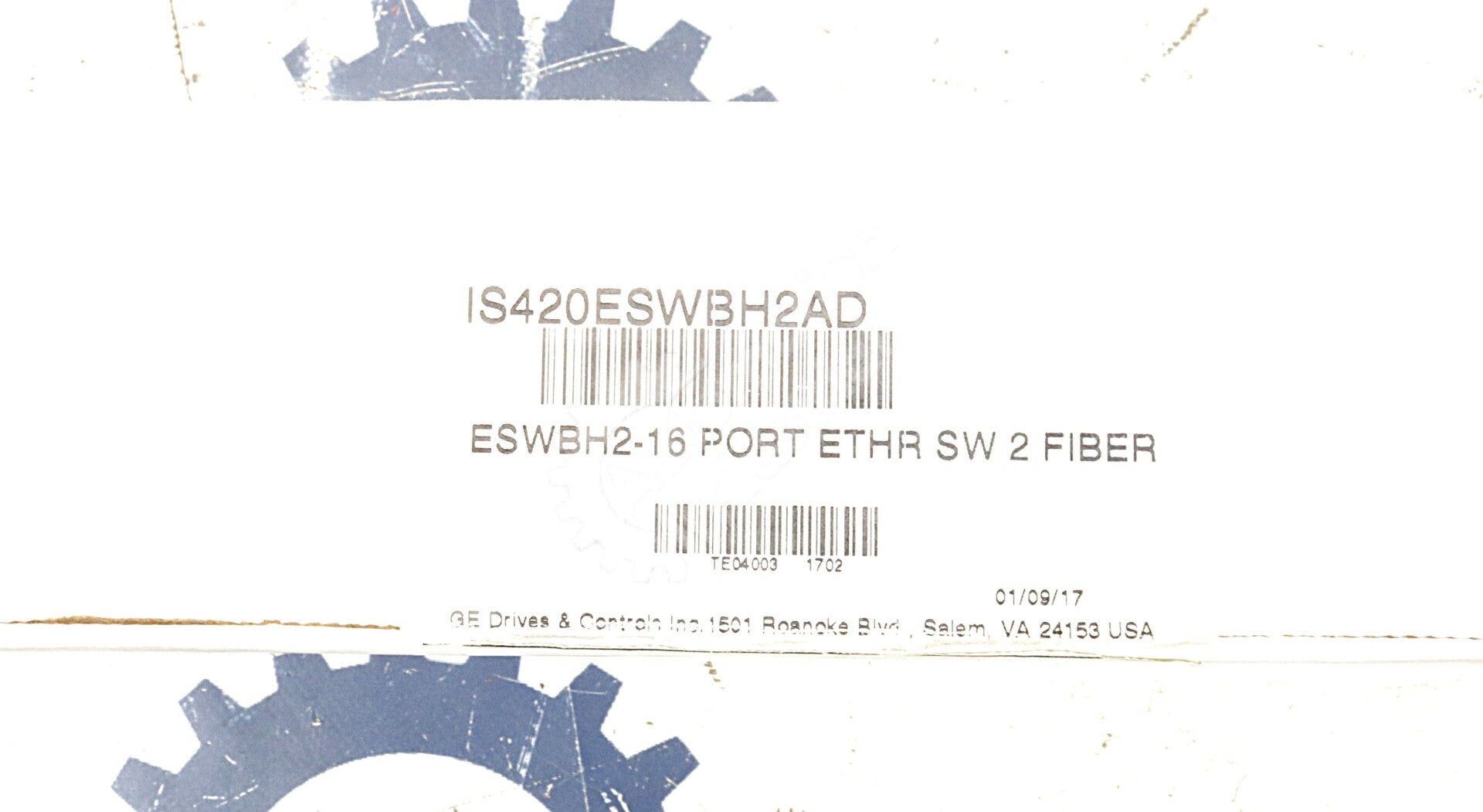 IS420ESWBH2A By General Electric Ethernet Switch With 2 Fiber Optic Ports NSFP