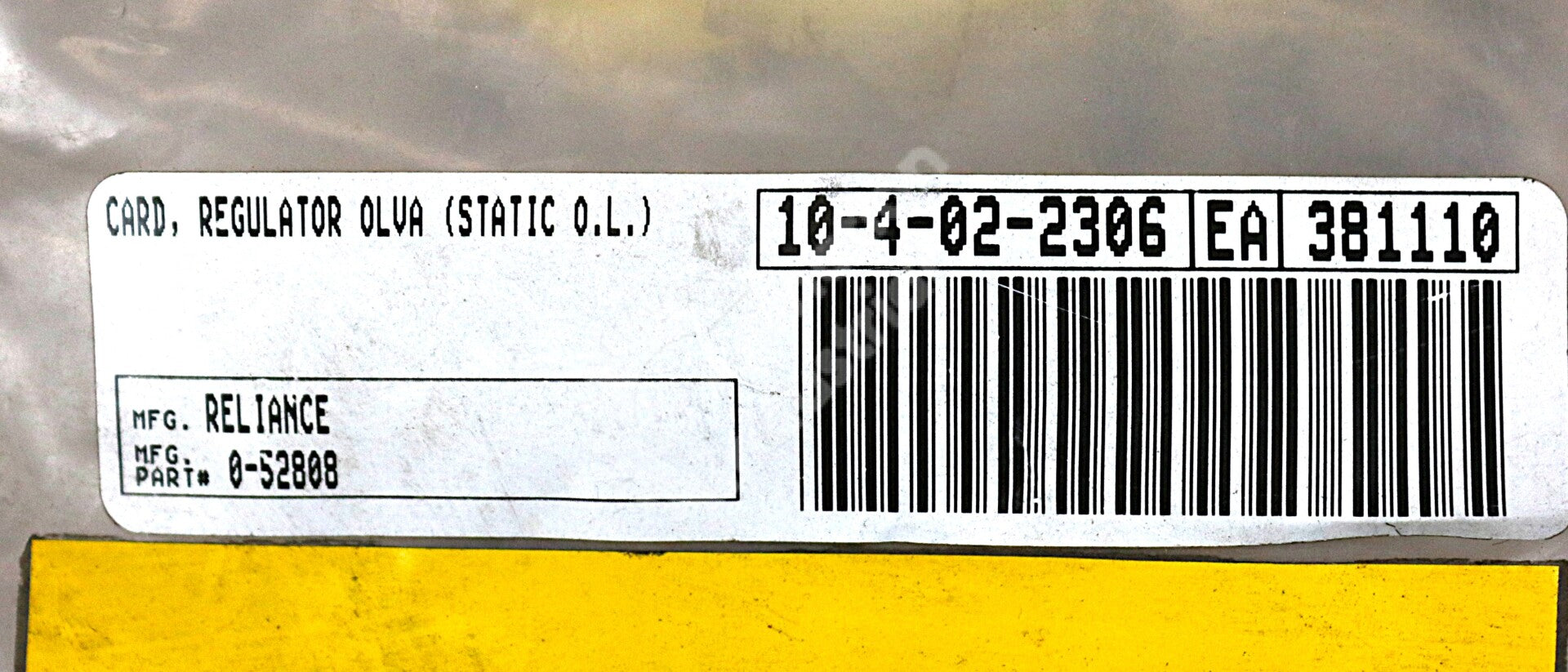 0-52808-1 By Reliance Electric Voltage Circuit Board MaxPak Plus Series NSFP