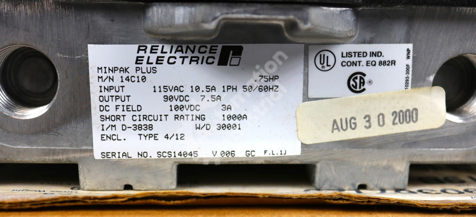 14C10 By Reliance Electric Single-Phase D-C Controller NSFP MinPak Plus