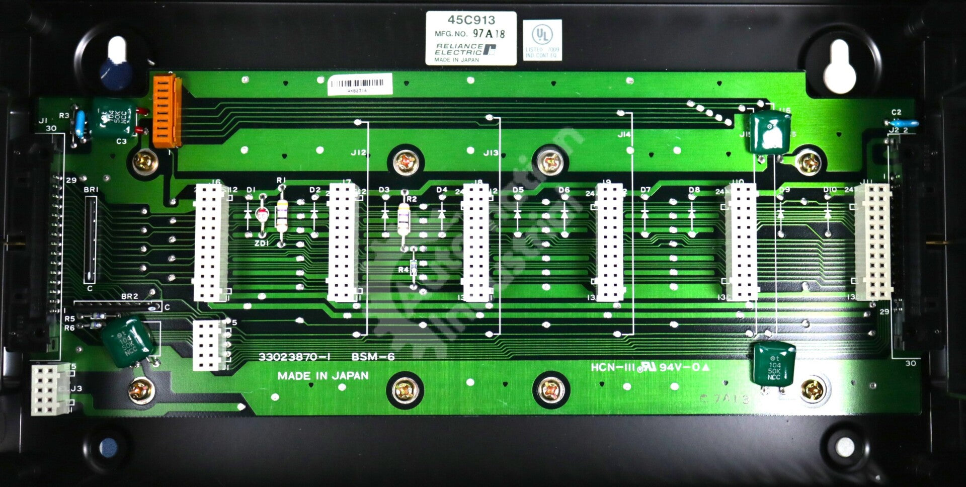 45C913 By Reliance Electric 6-Slot Programmable Ctrl Rack Assembly NSFP Shark XL