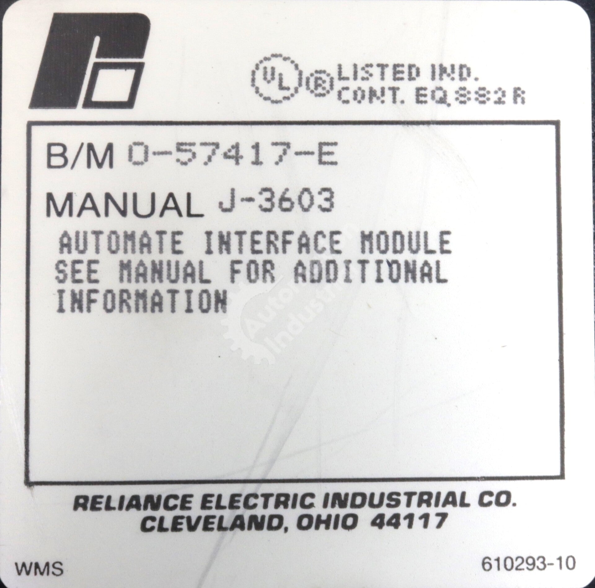 57C417 By Reliance Electric Automate Interface Module NSFP AutoMax