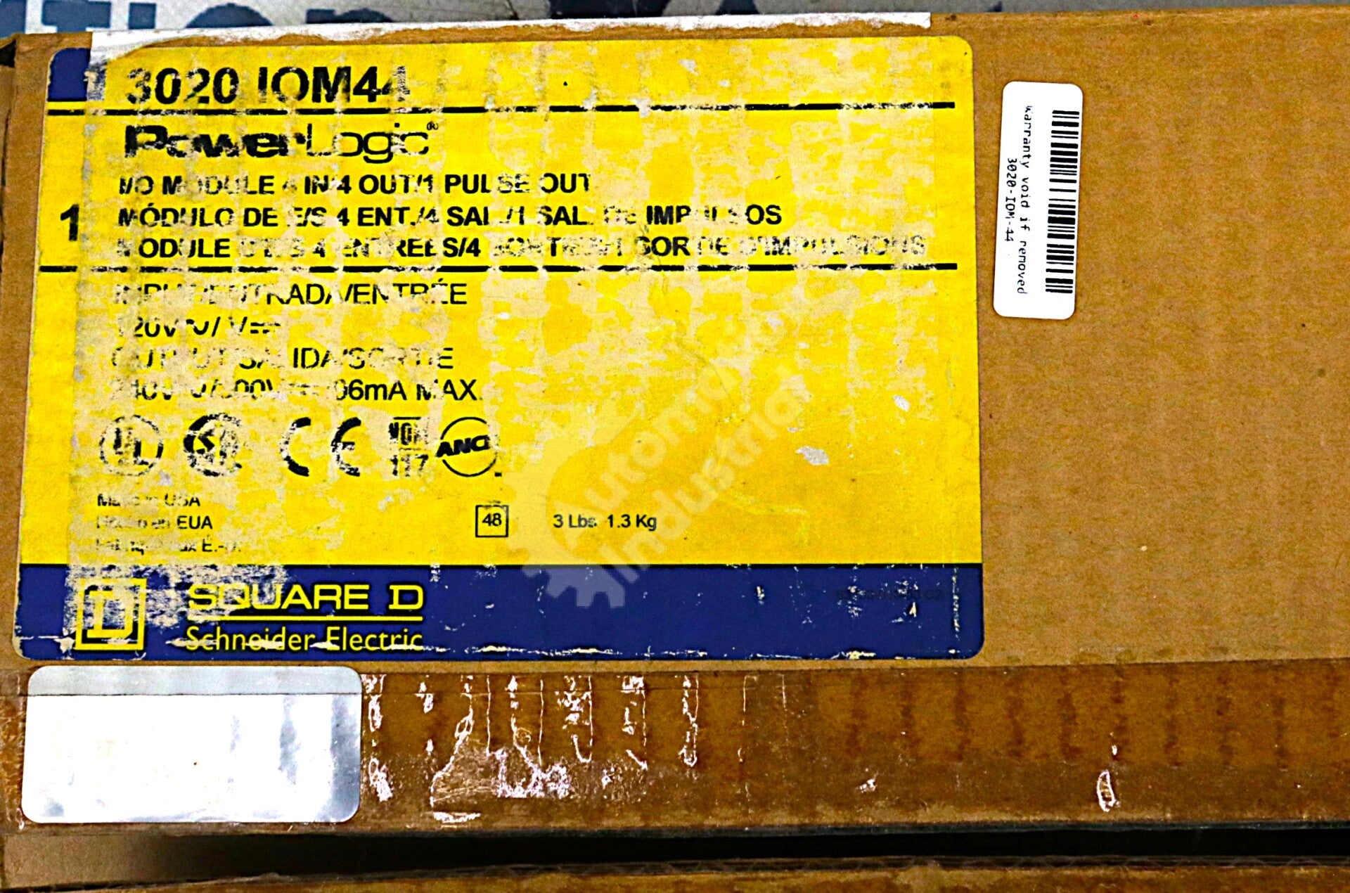 IOM-44 By Square D PowerLogic Class 3020 120VAC 4 In/1 Pulse Out I/O Module NSFP