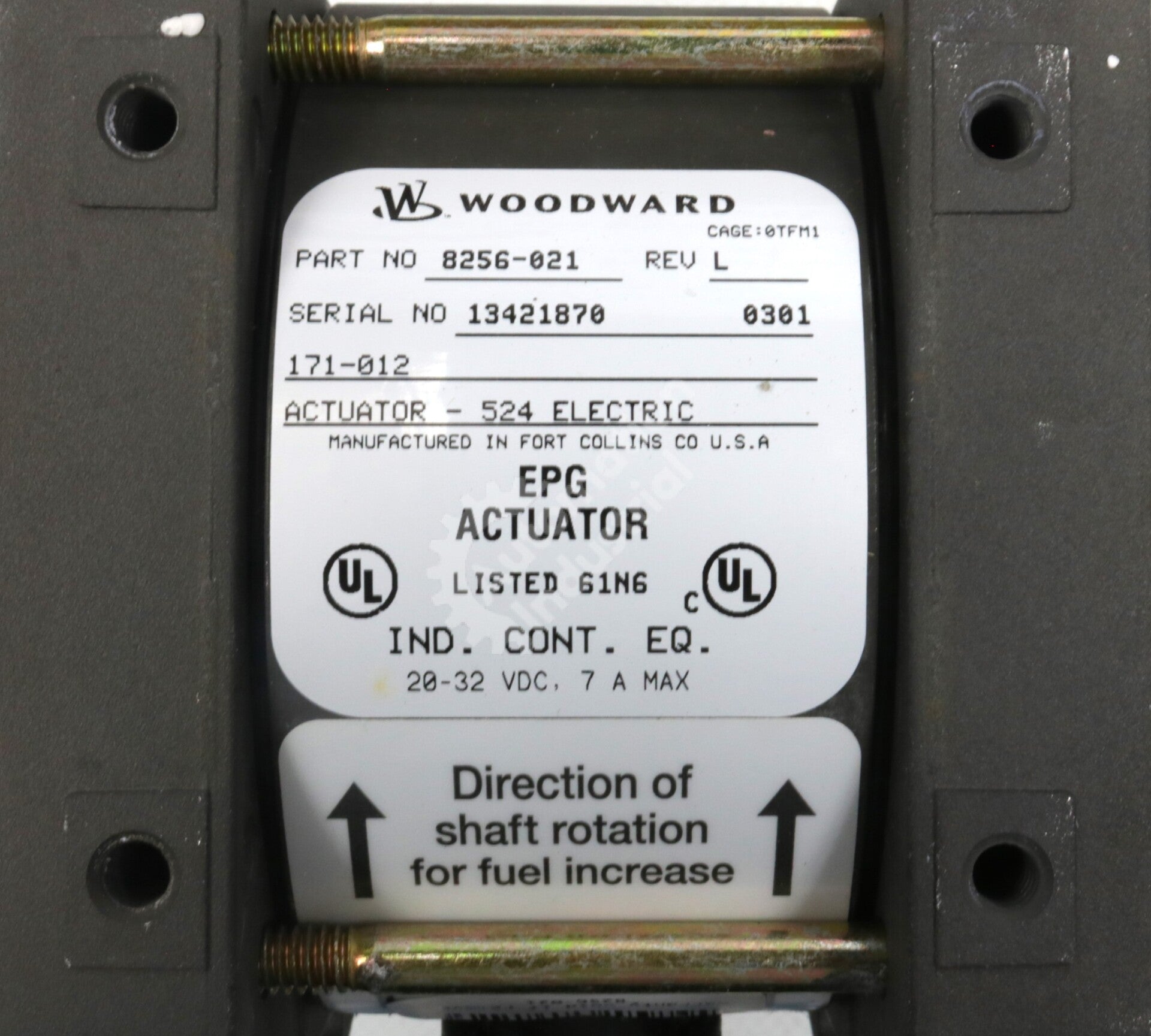 8256-021 By Woodward EPG Rotary Actuator Model 524 New Surplus Factory Package