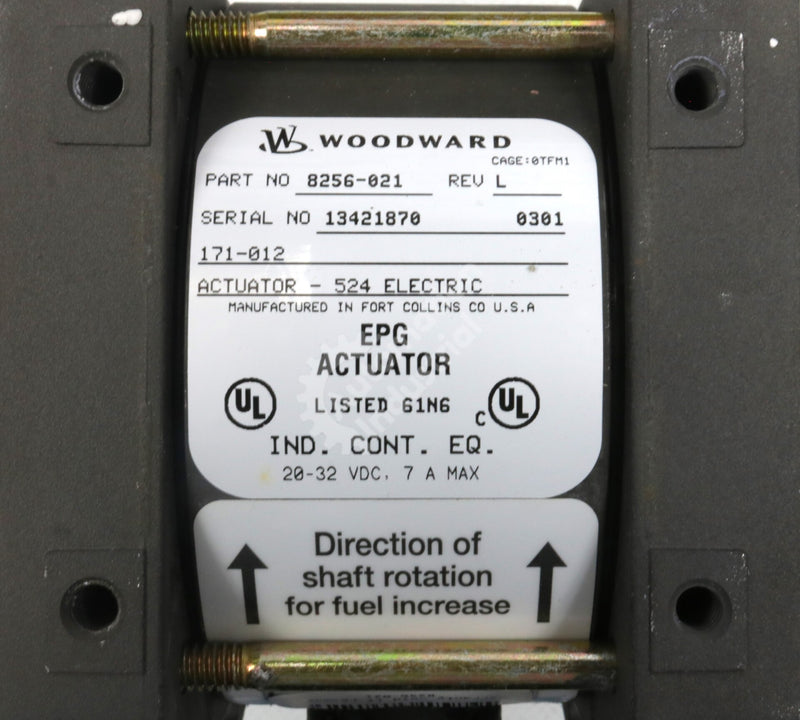 8256-021 By Woodward EPG Rotary Actuator Model 524 New Surplus Factory Package