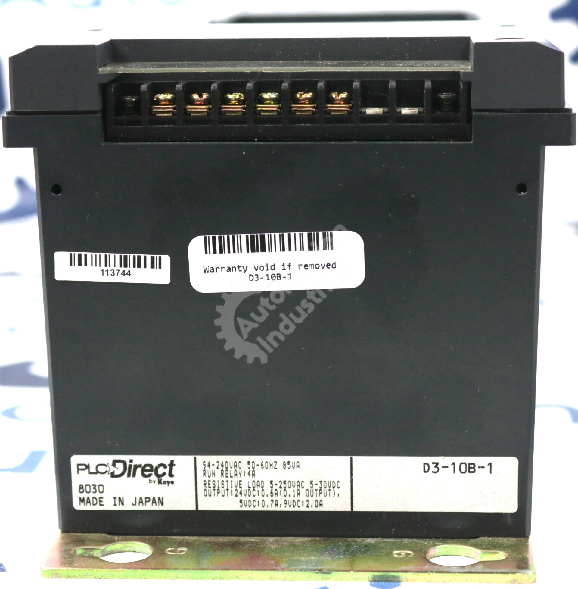 D3-10B-1 By Direct Logic 10-Slot Panel Mount I/O 305 Series New Surplus No Box