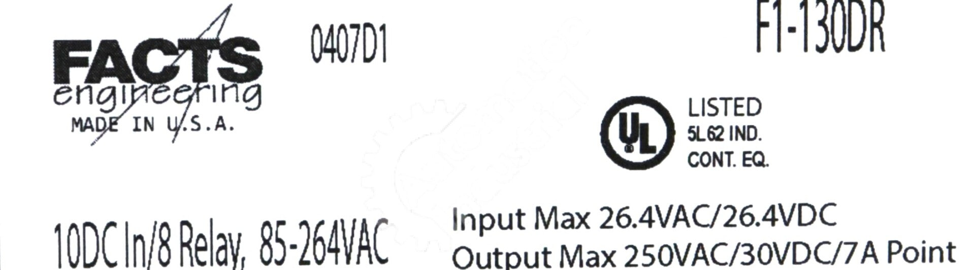 F1-130DR By Facts Engineering Directlogic DL 105 PLC Processor Module F1