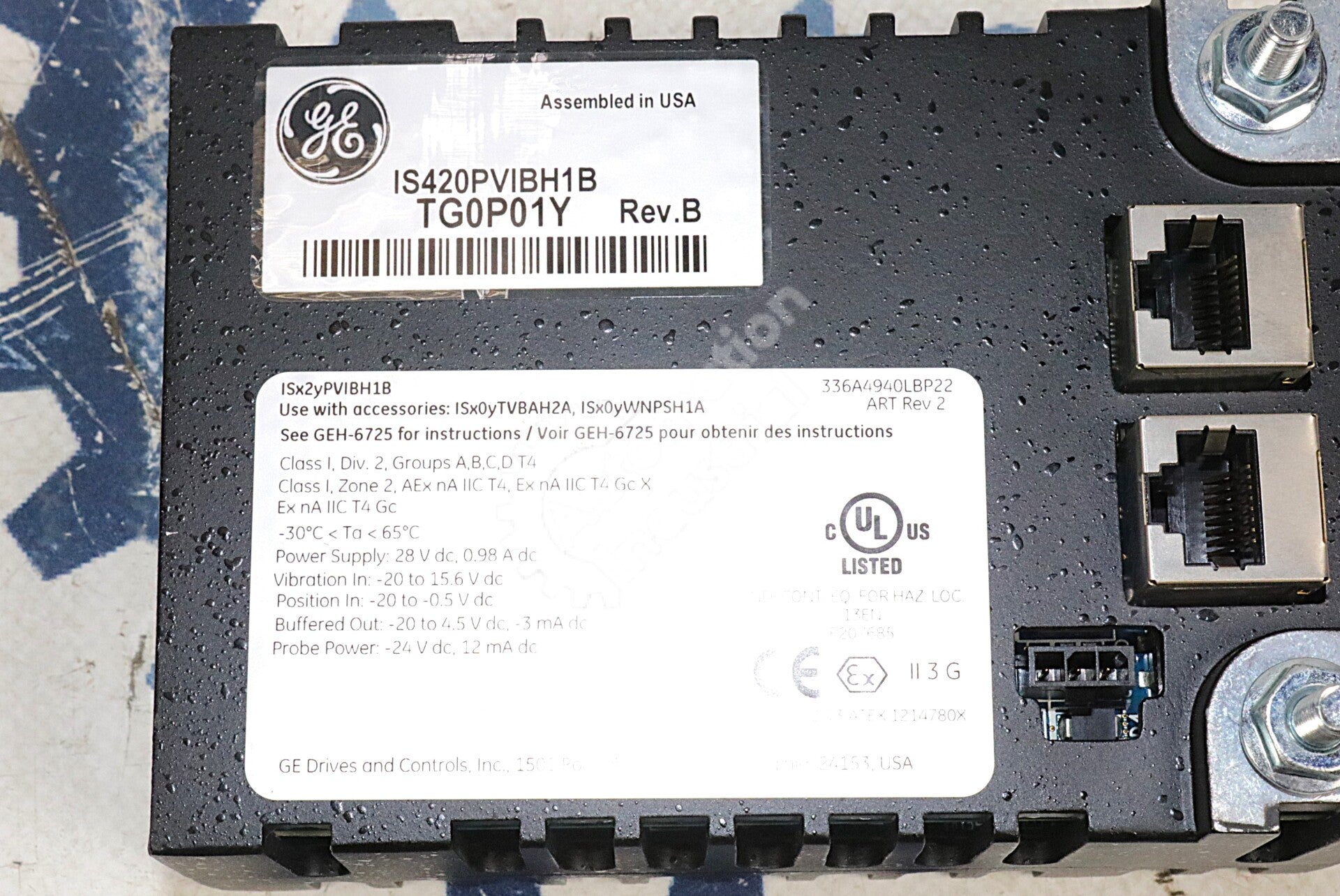 IS420PVIBH1B By General Electric Vibration I/O Pack NSNB