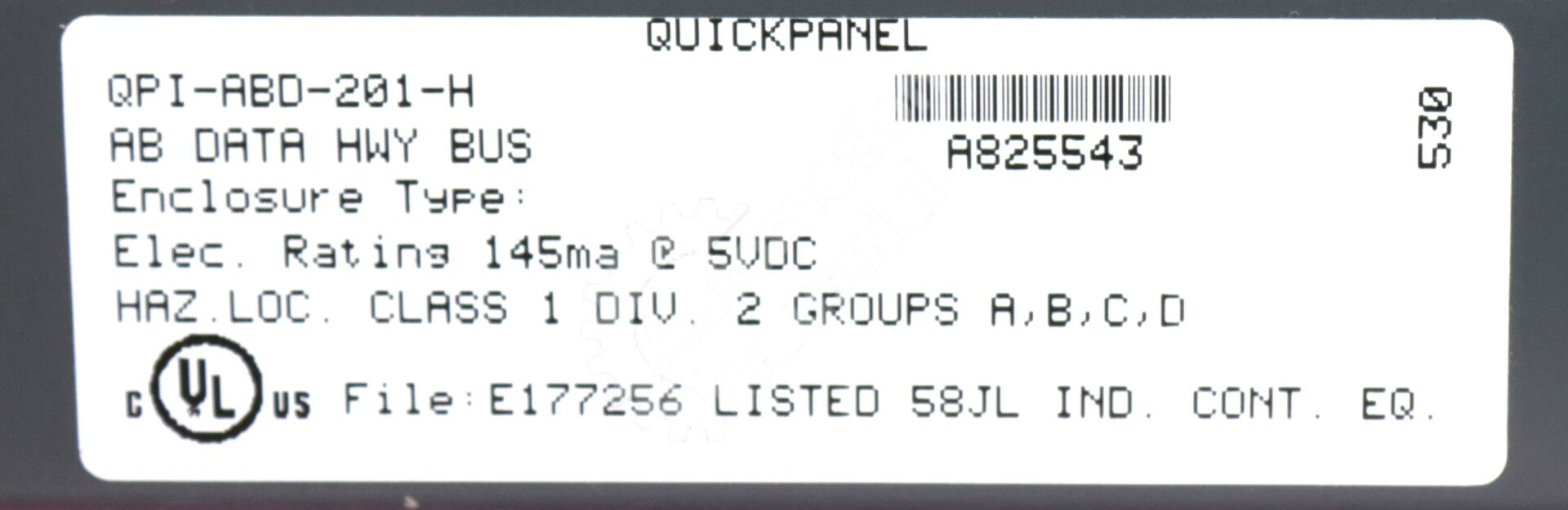 QPI-ABD-201-H By General Electric AB Data HWY Bus Module Quick Panel NSNB