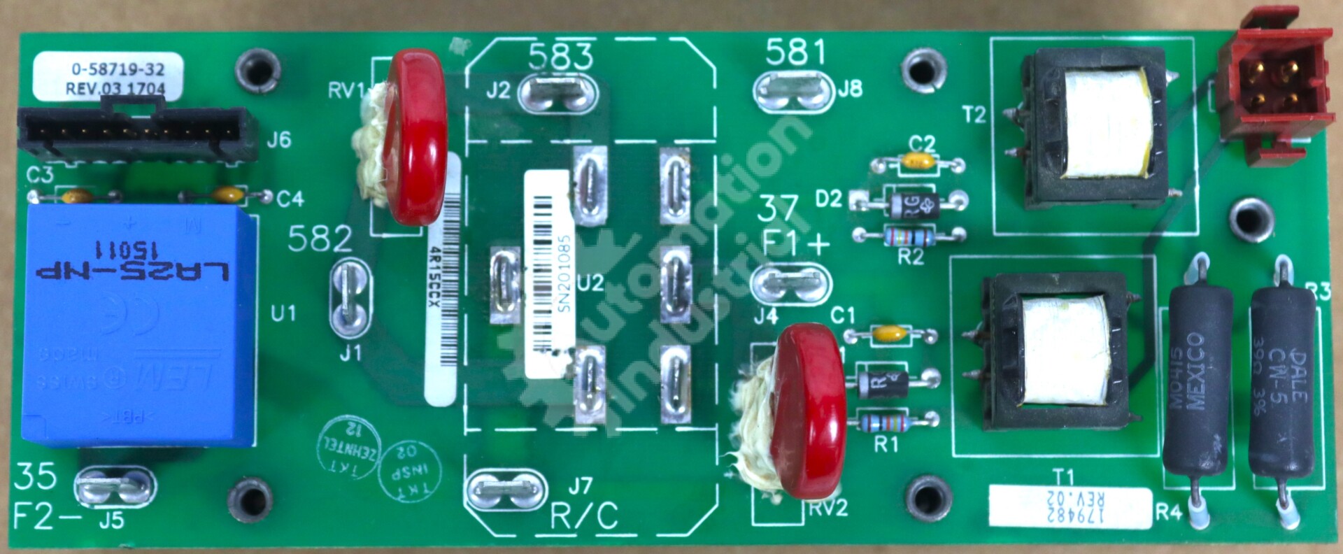 0-58719-32 By Reliance 707973-10T 911FK0101 15 Amp Field Supply Board NSNB