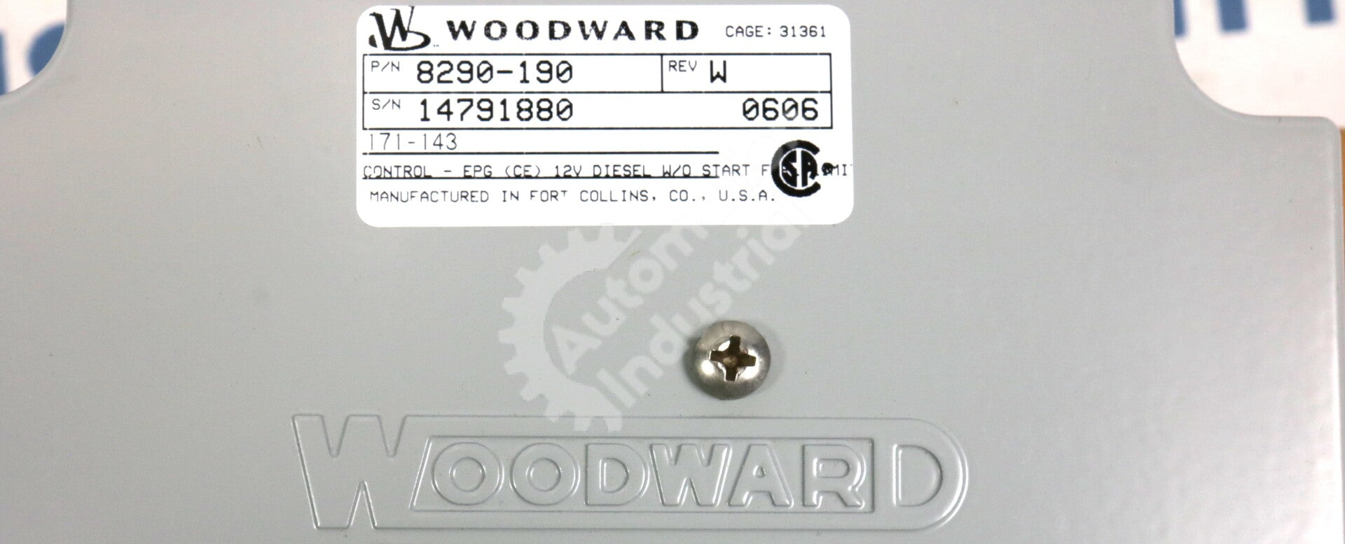 8290-190 By Woodward EPG Speed Control Module New Surplus No Box