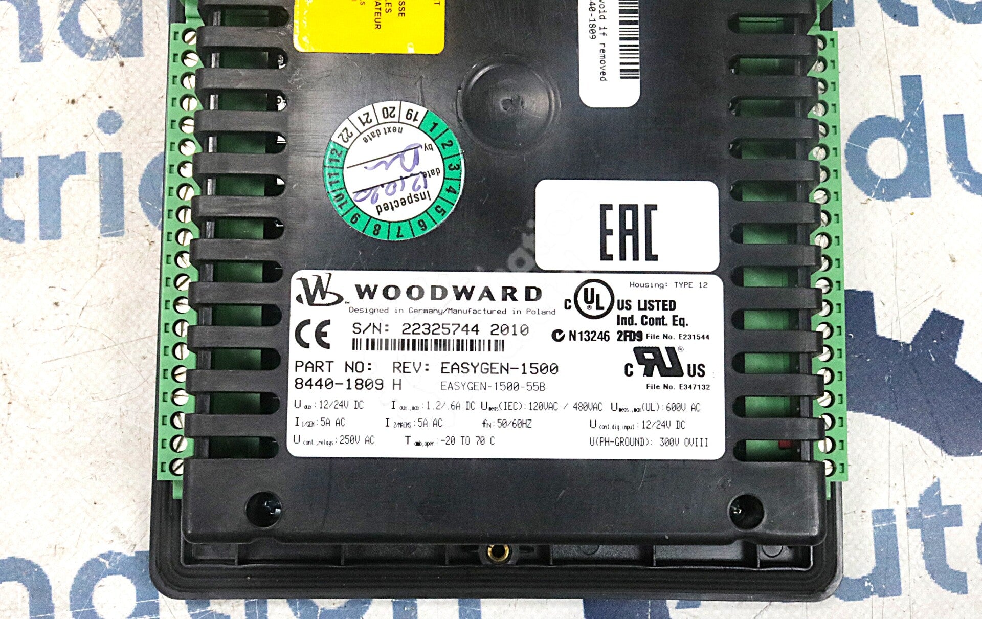 8440-1809 By Woodward EASYGEN-1500 12-24VDC Single-Unit Genset Controller NSNB