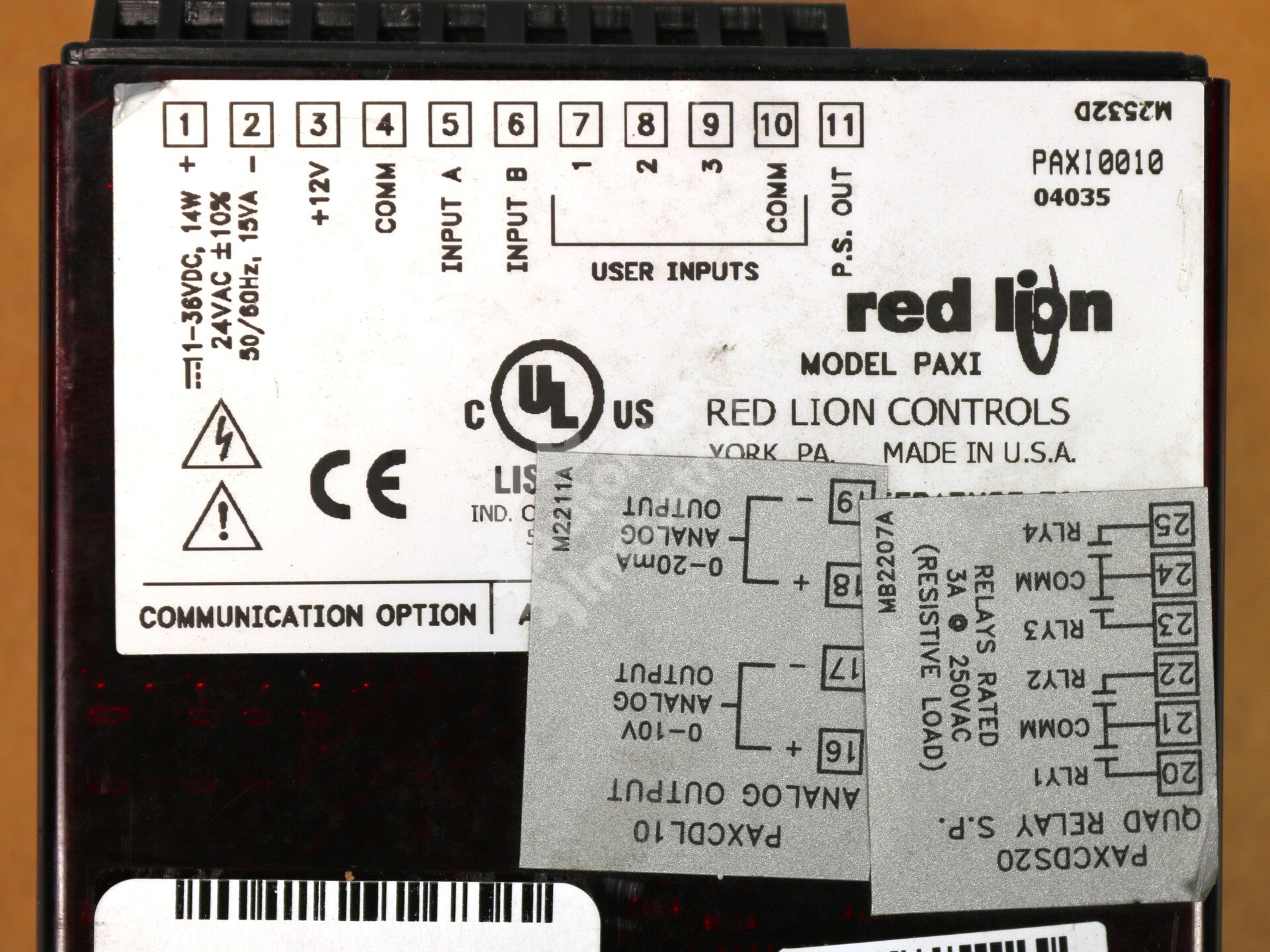 PAXI0010 By Red Lion Digital Input Counter/Rate Panel Meter