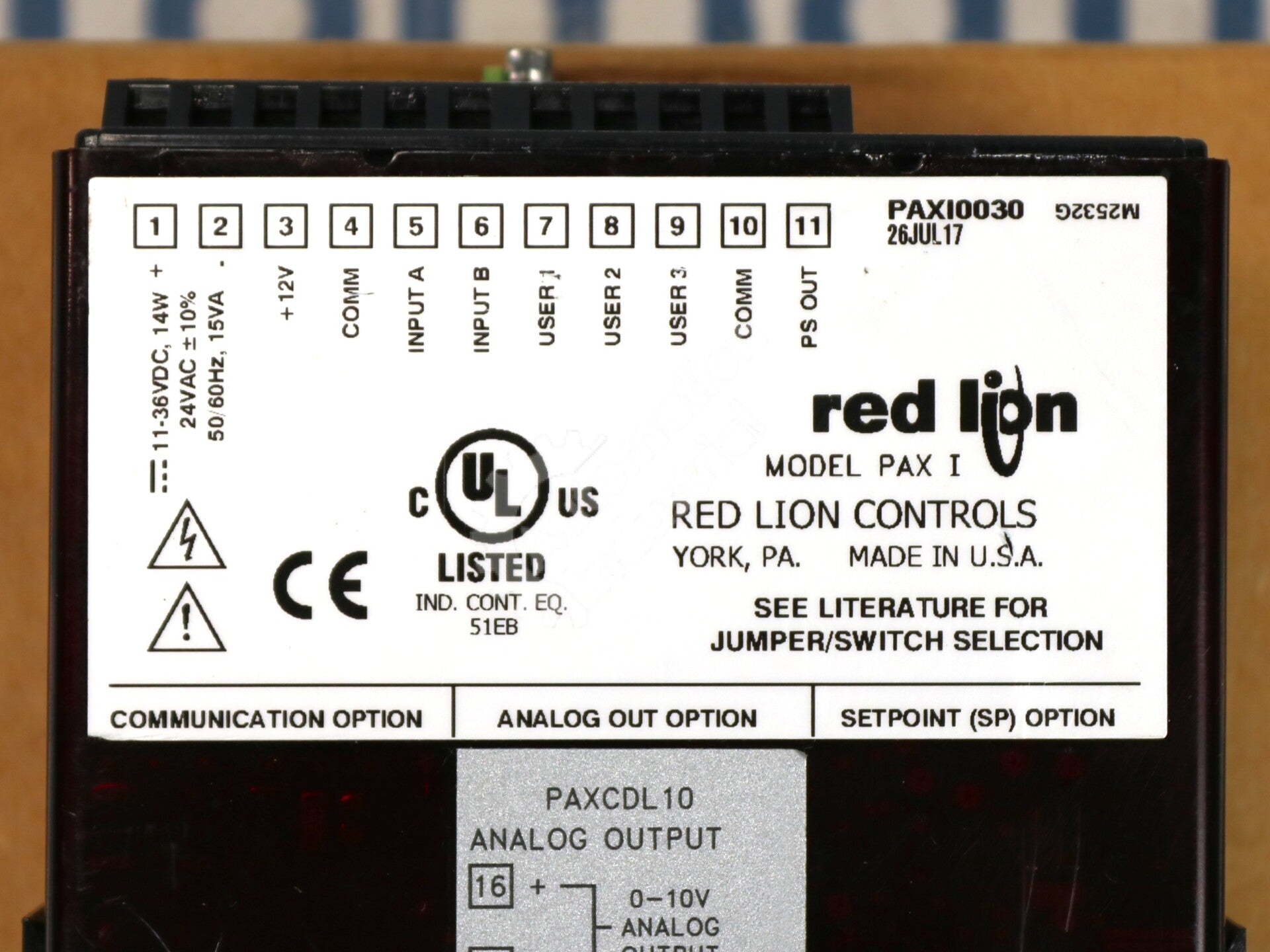 PAXI0030 By Red Lion Digital Input Counter/Rate Panel Meter