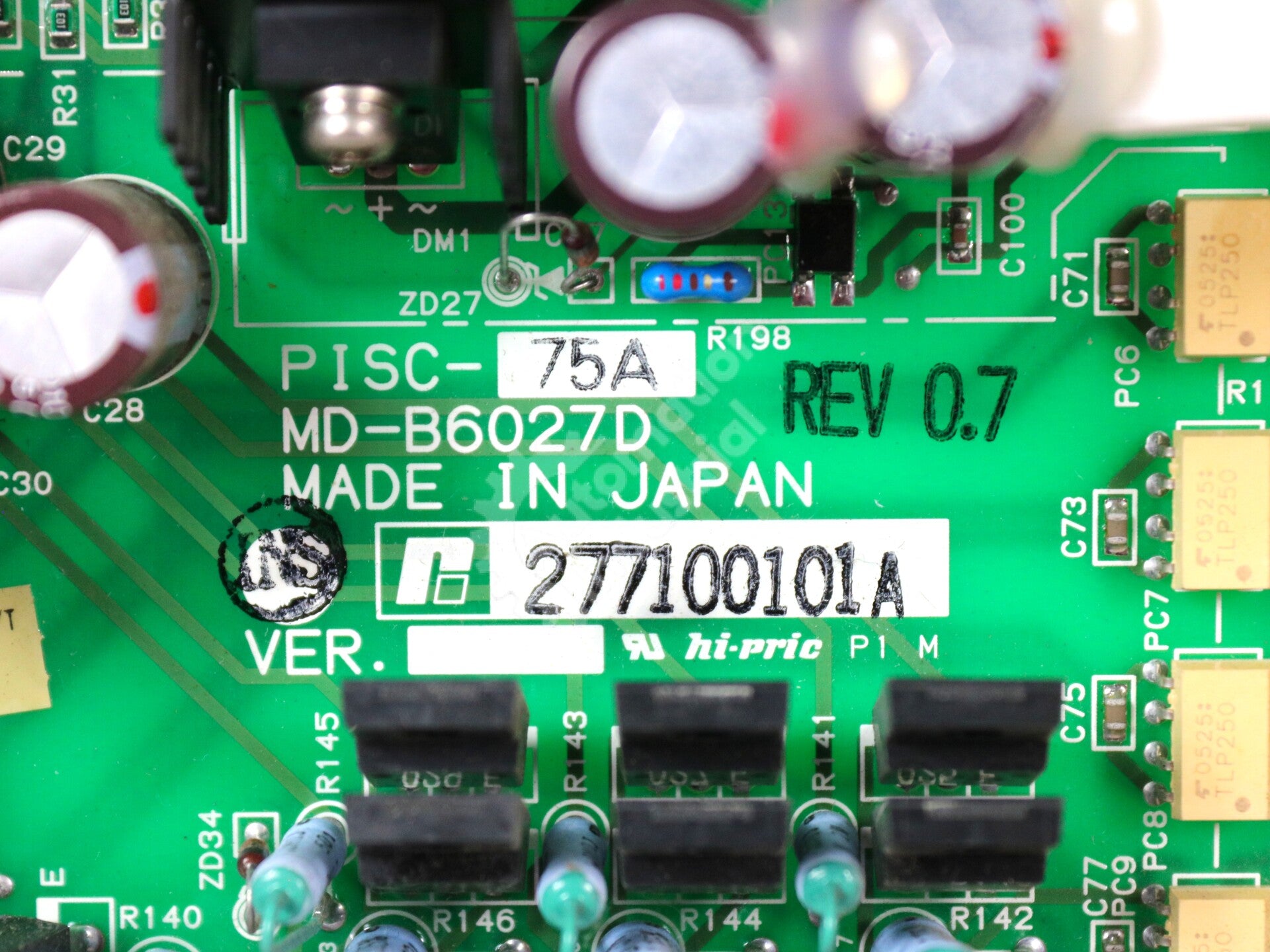 PISC-75A By Reliance Electric MD-B6027D Drive Control Base Board