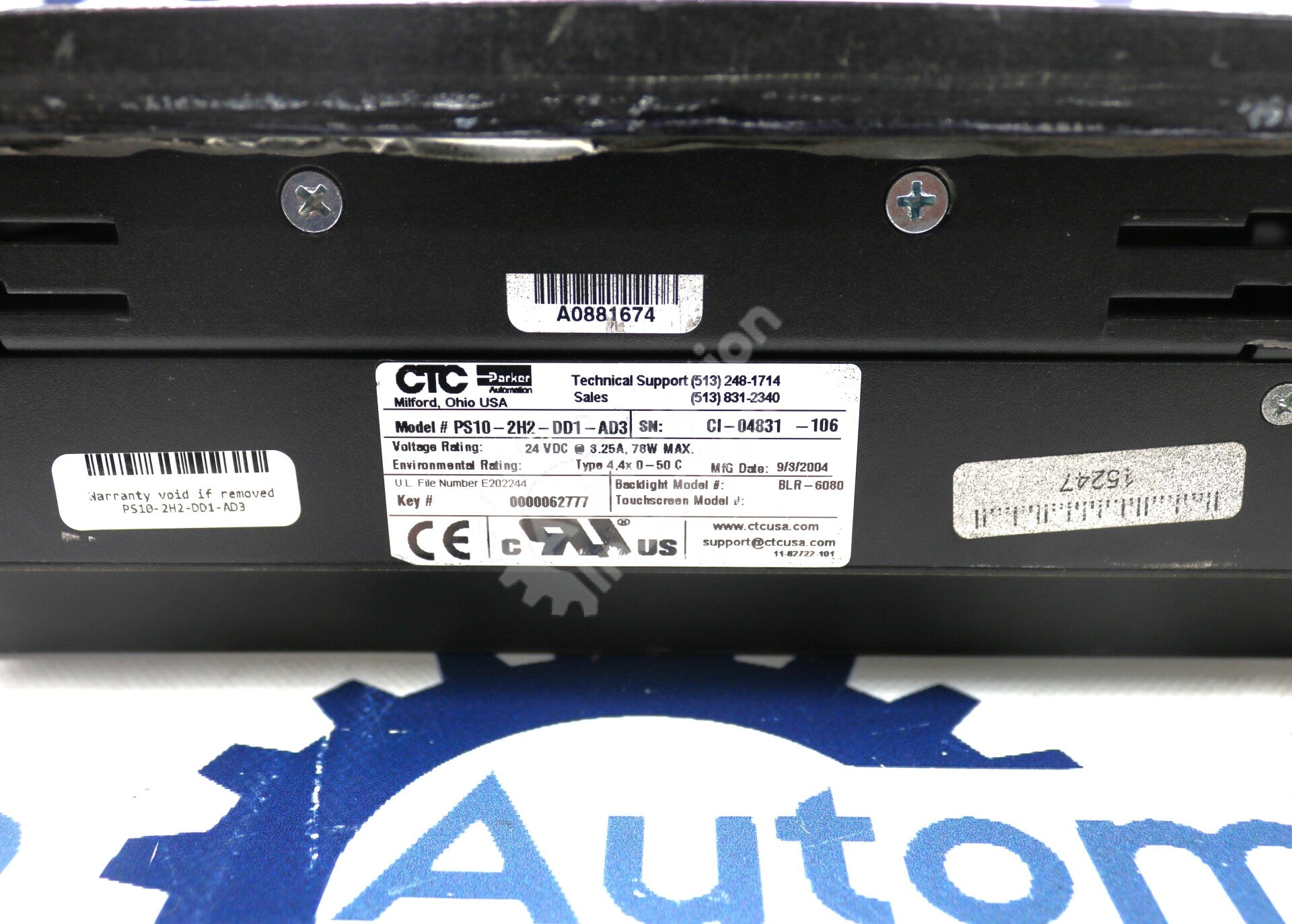 PS10-2H2-DD1-AD3 By CTC Parker Automation 10.4In LCD PowerStation HMI