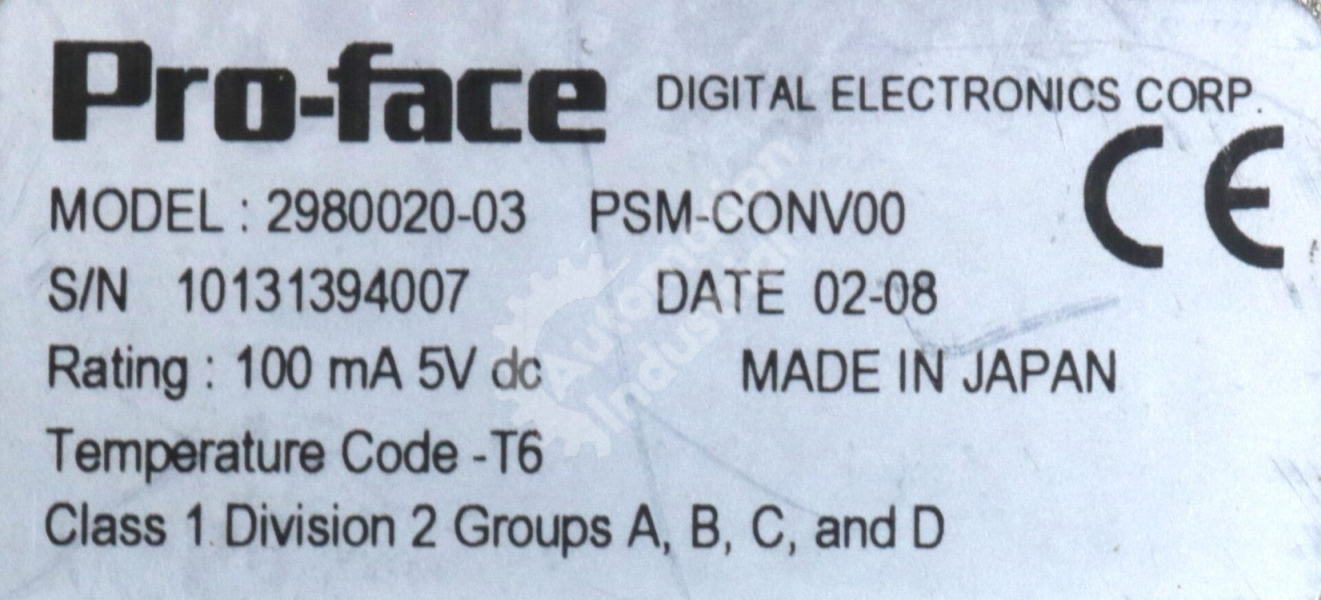 PSM-CONV00 By Proface Xycom Legacy Displays Bus Conversion Unit