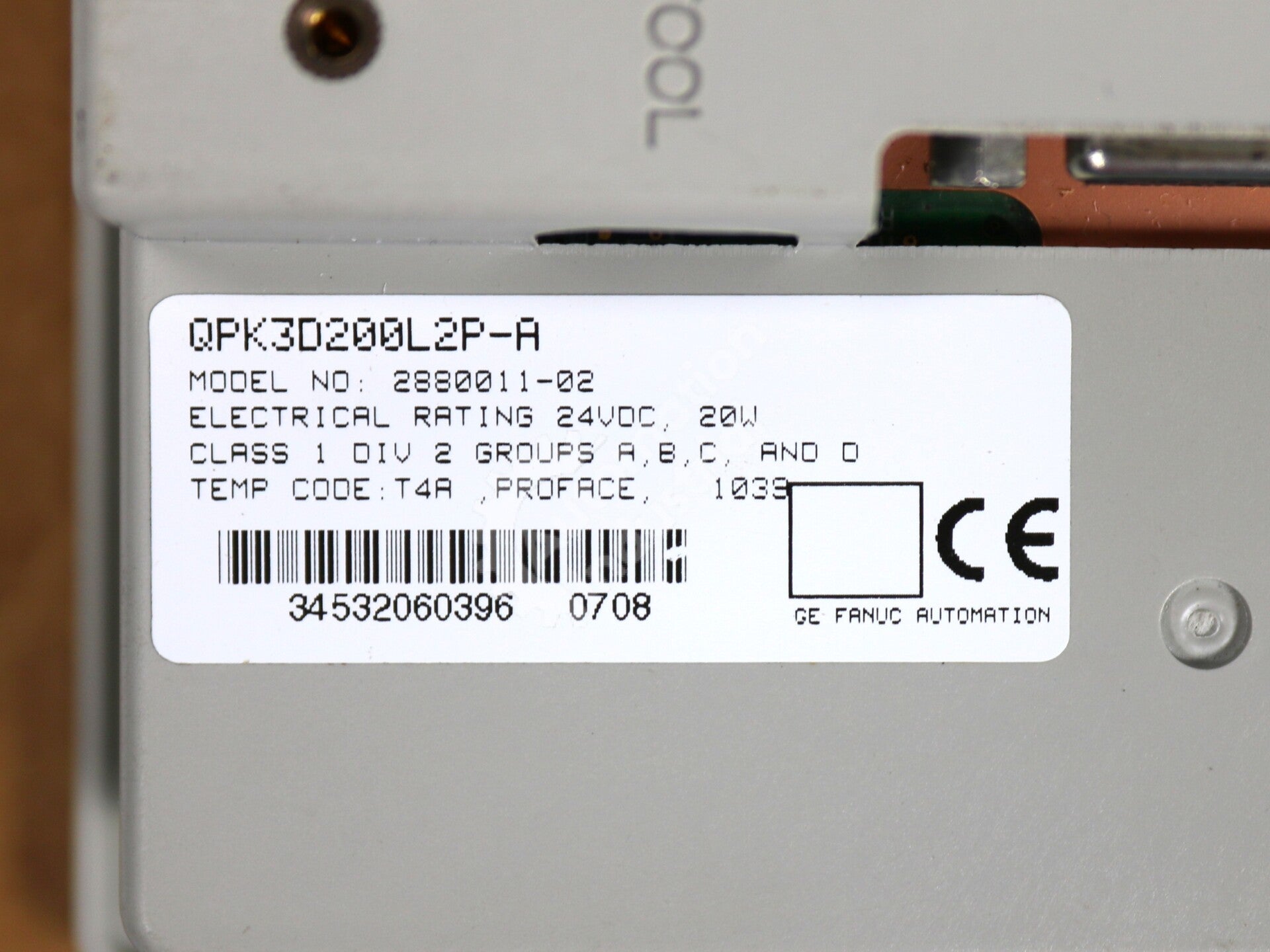 QPK3D200L2P-A By GE Fanuc GP377-LG41-24V 5.7In Monochrome Touchscreen HMI