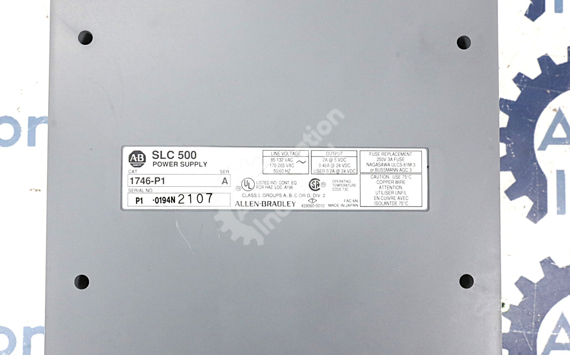 1746-A4 By Allen Bradley 4-Slot I/O Chassis For 1746 Modules