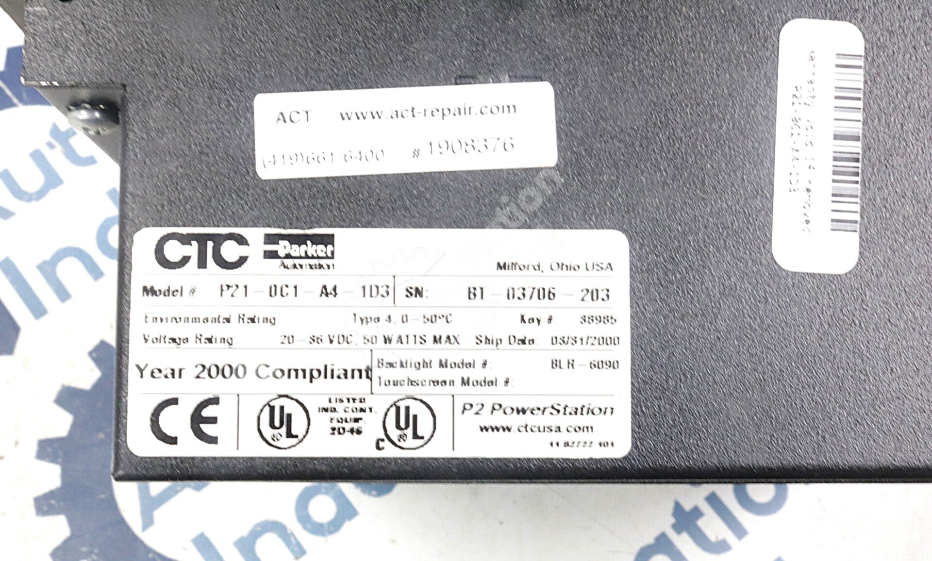 P21-0C1-A4-1D3 By CTC Parker Automation 20-36VDC 10.5-inch Operator Interface