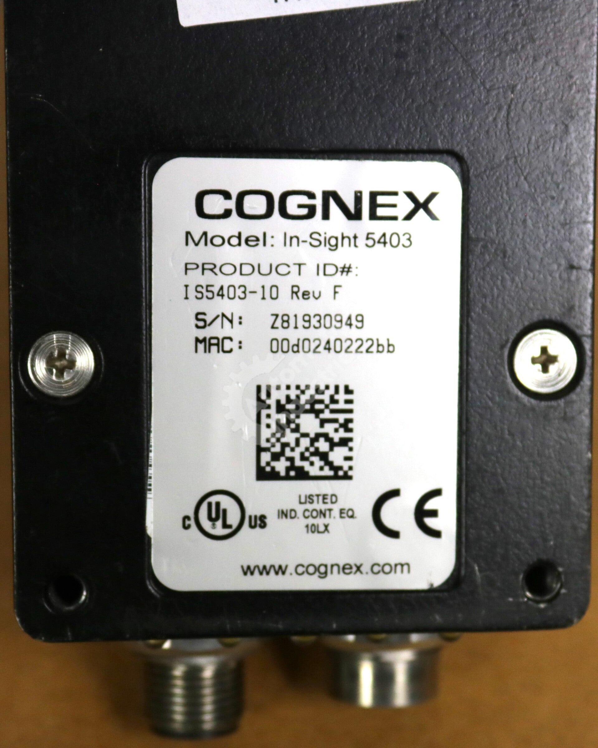 IS5403-10 By Cognex In-Sight 5000 Hi-Resolution Bar Code Scanner W/Patmax