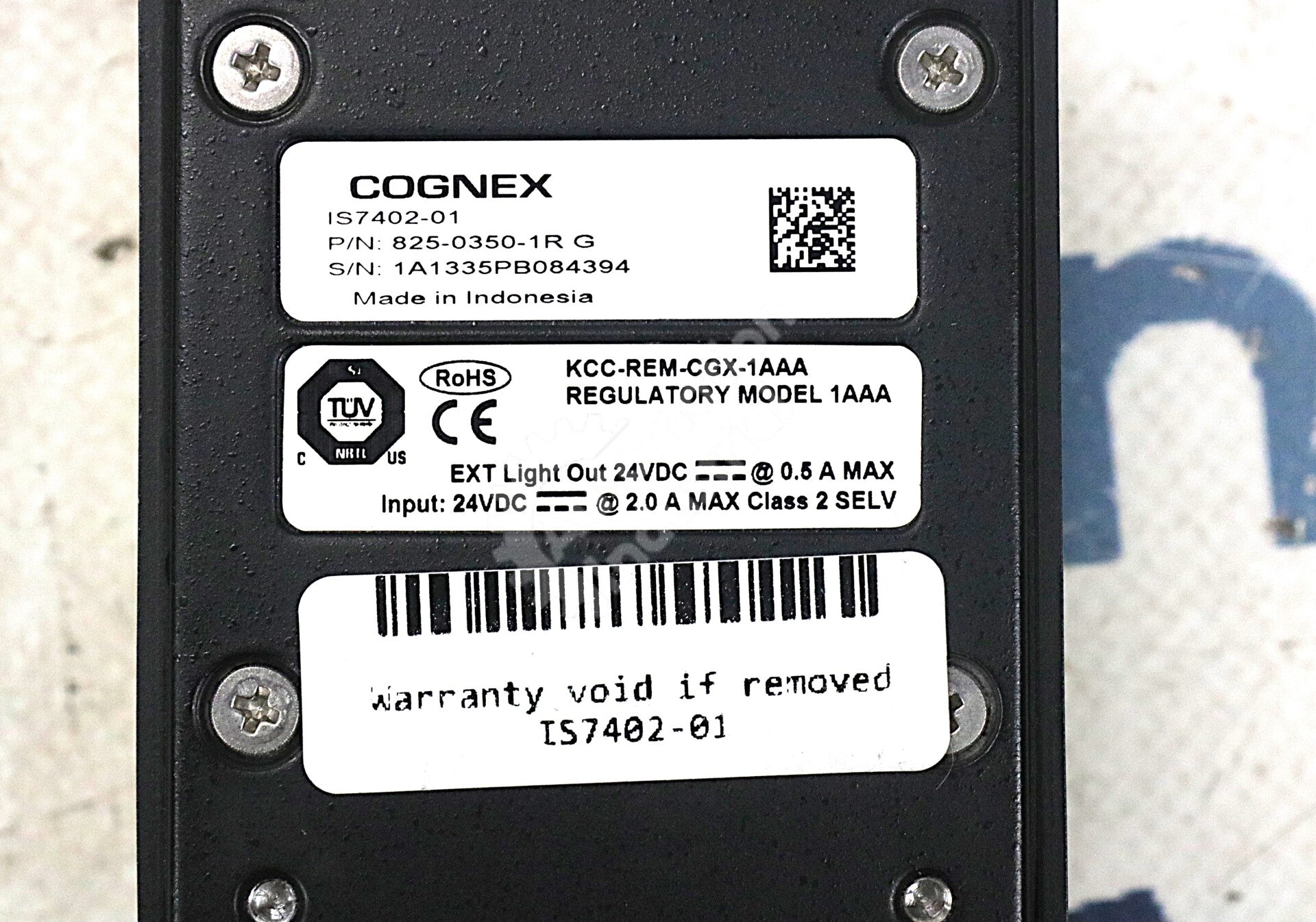 IS7402-01 By Cognex 825-0350-1R G 24VDC Insight 7000 Vision System Camera