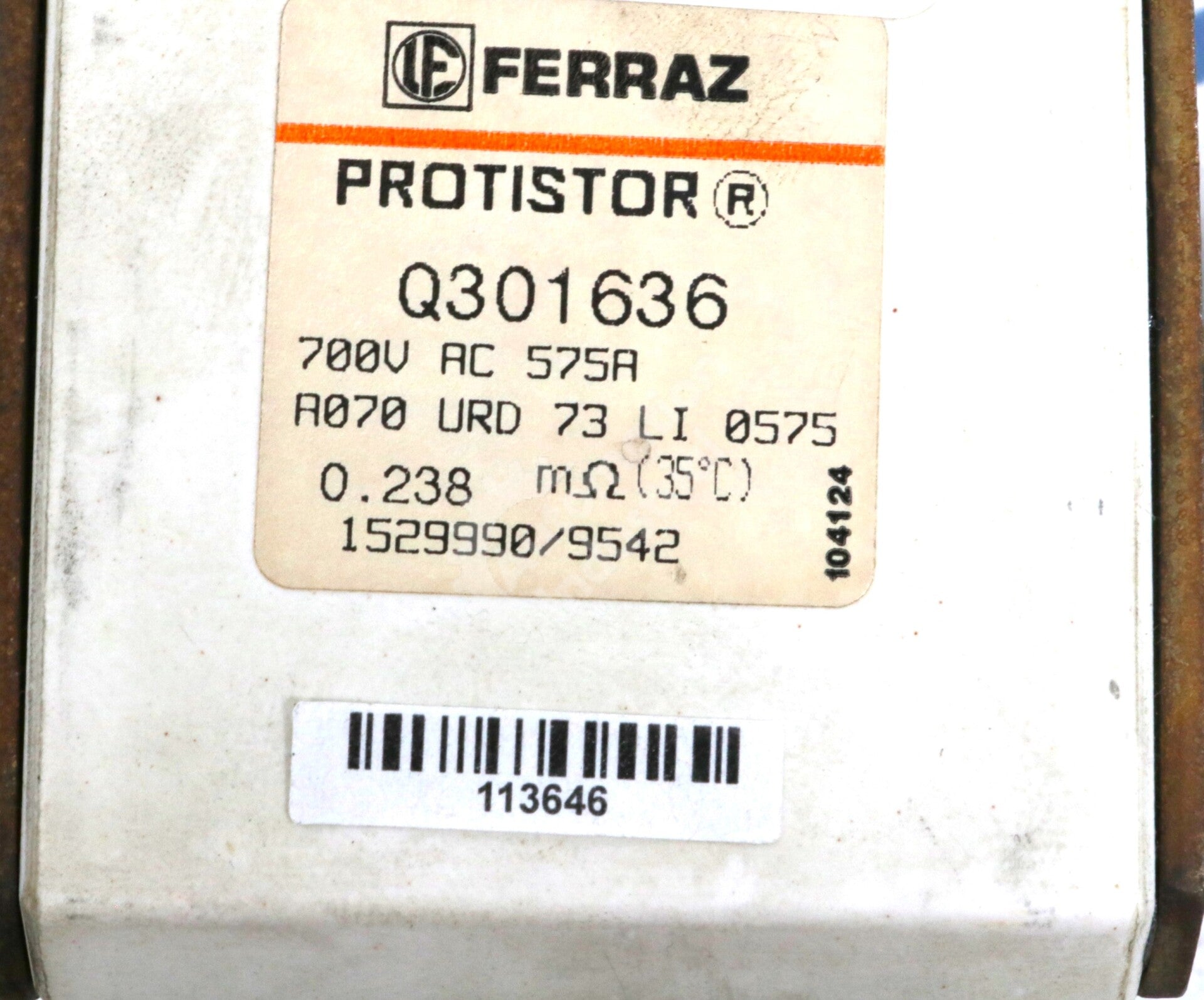 Q301636 By Ferraz Shawmut 575AMP/700VAC Fuse