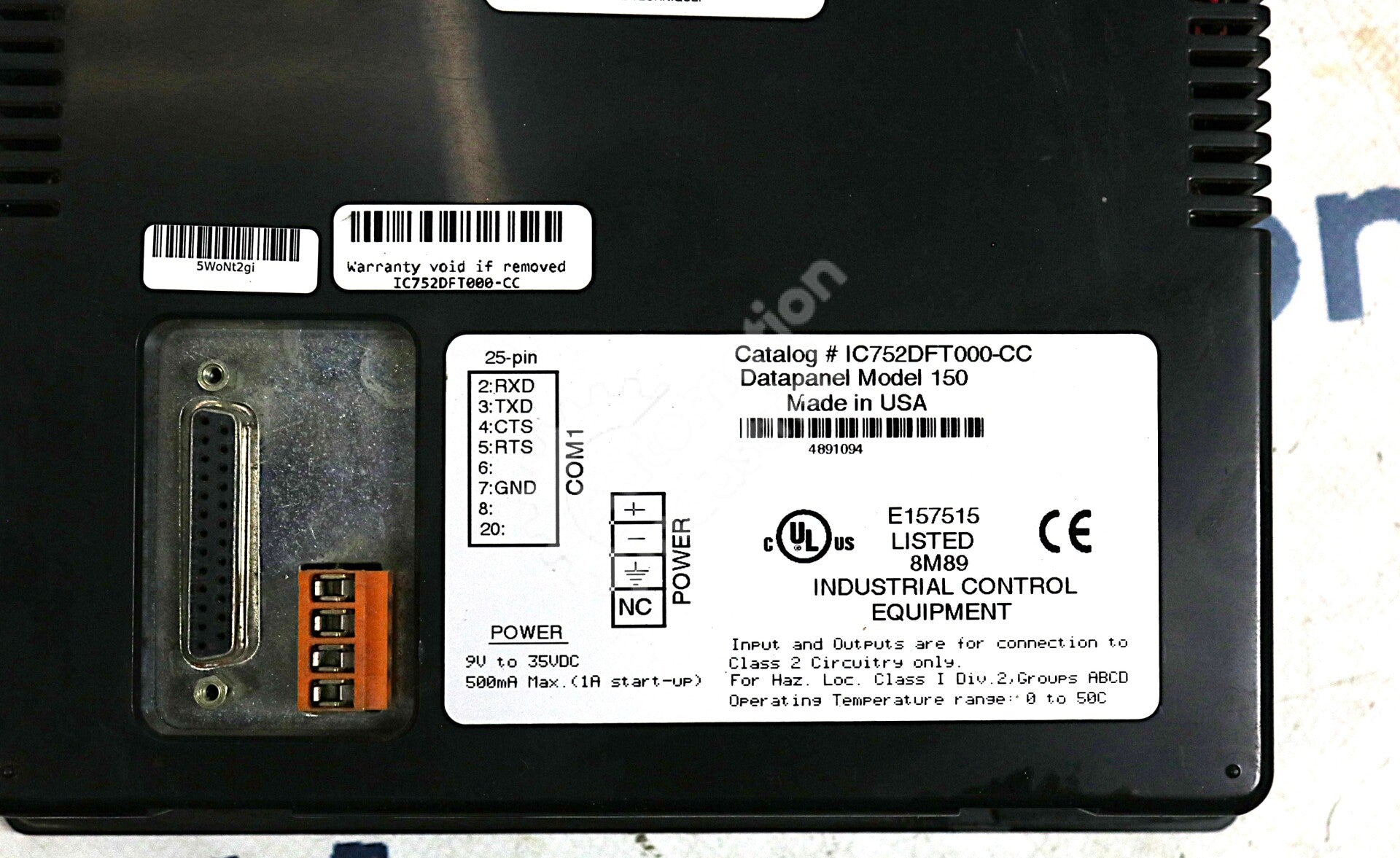 IC752DFT000-CC By GE Fanuc 35VDC Datapanel Model 150