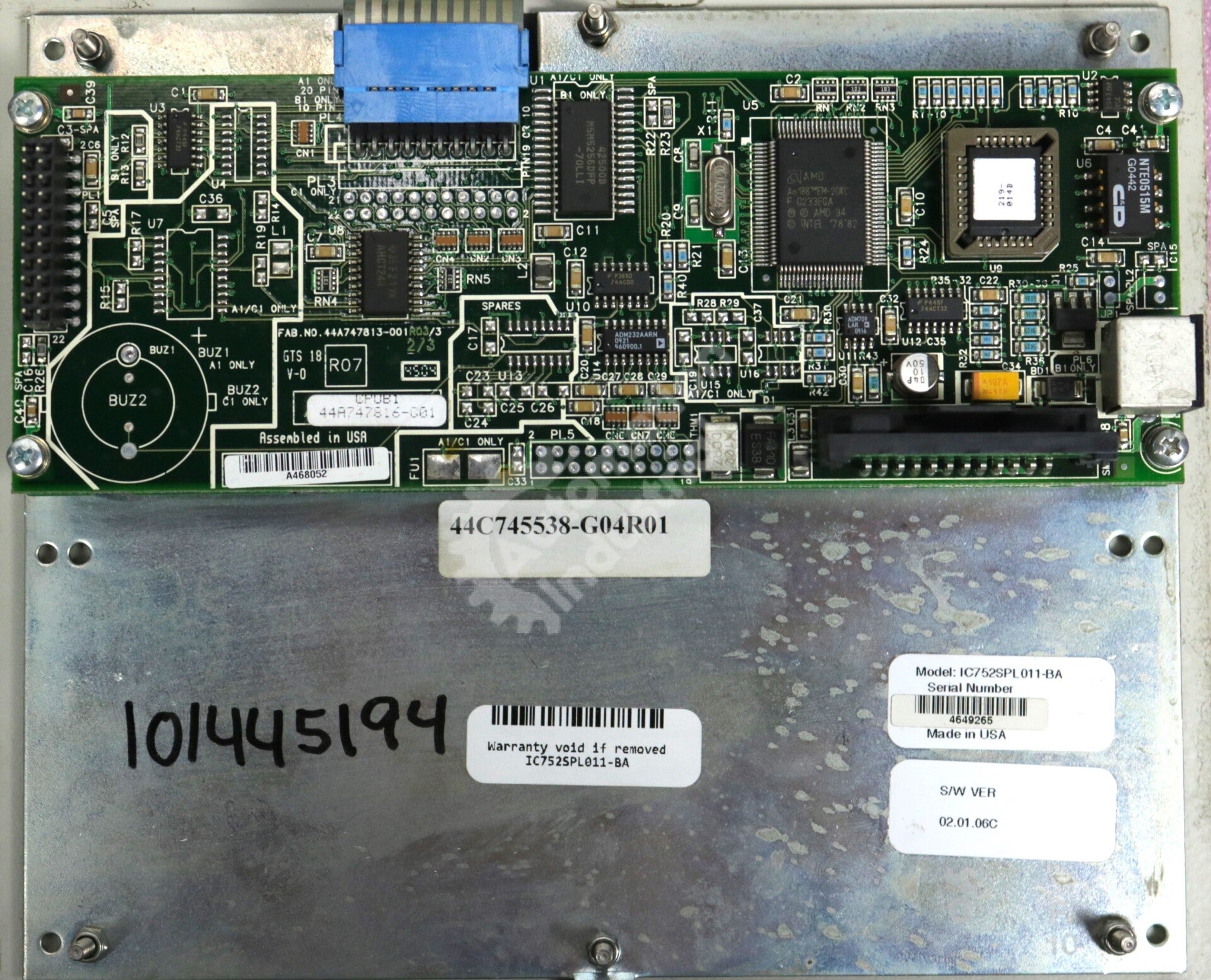 IC752SPL011-BA By GE Fanuc Operator Interface Panel IC700 Series