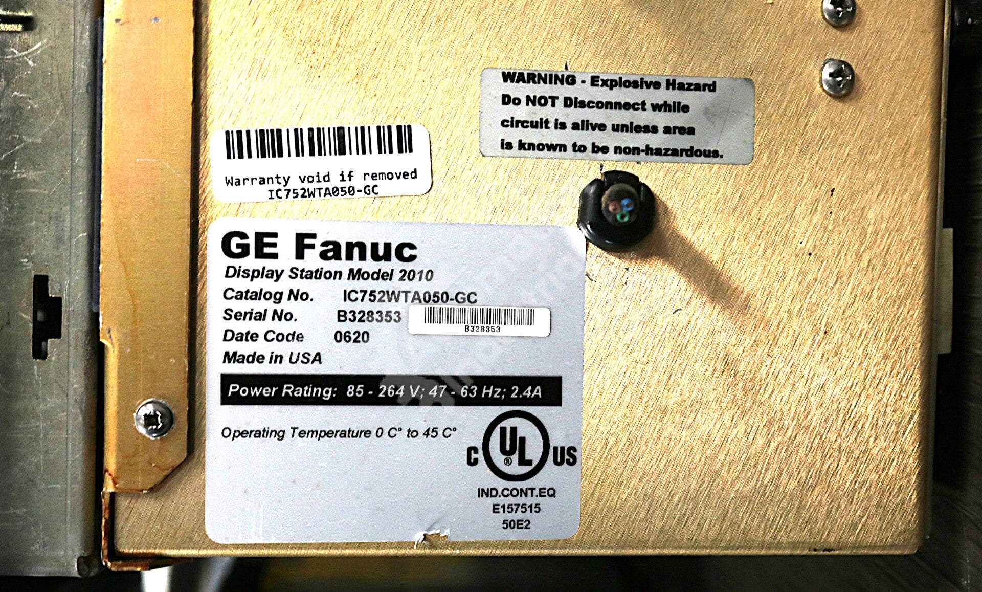 IC752WTA050-GC By GE Fanuc 264V Display Station Model