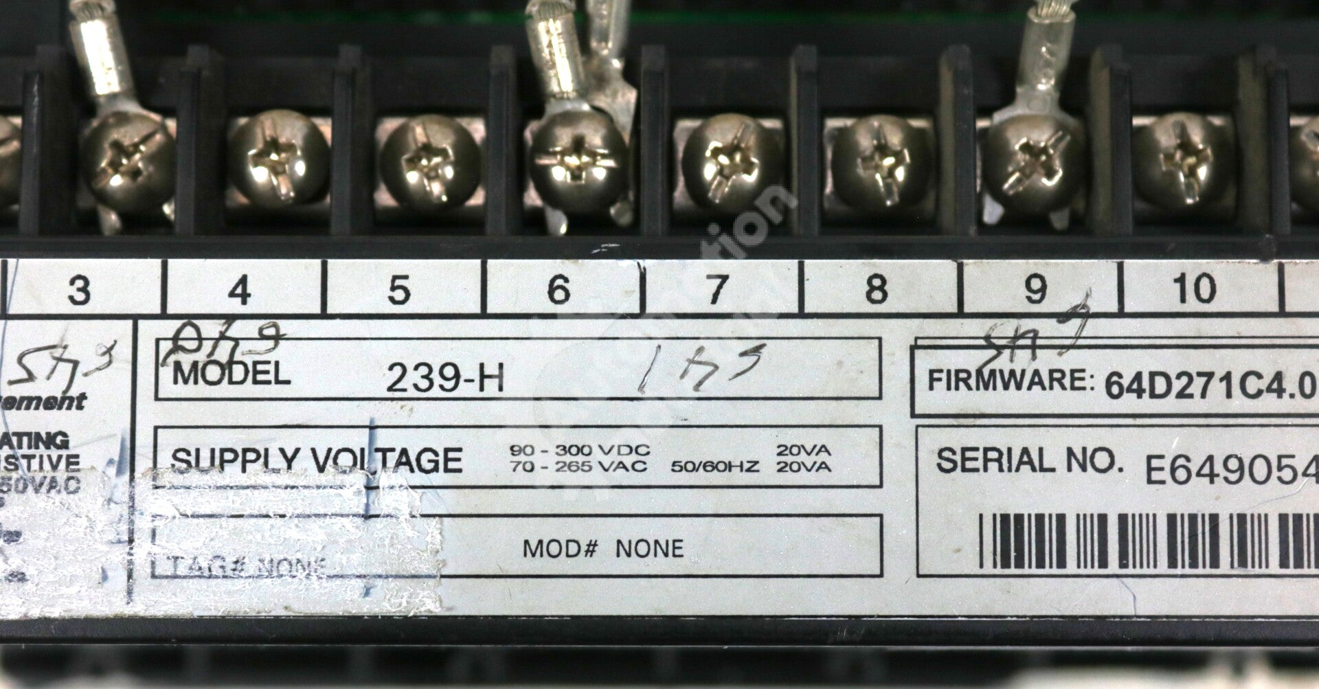 239-H By GE Multilin .5HP-.25HP 125-250VAC Motor Protection Relay