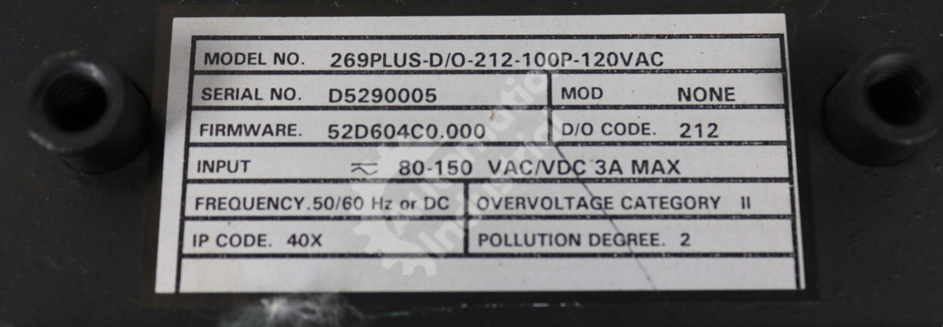 269PLUS-D/O-212-100P-120VAC By GE Multilin 269 Plus Motor Management Relay