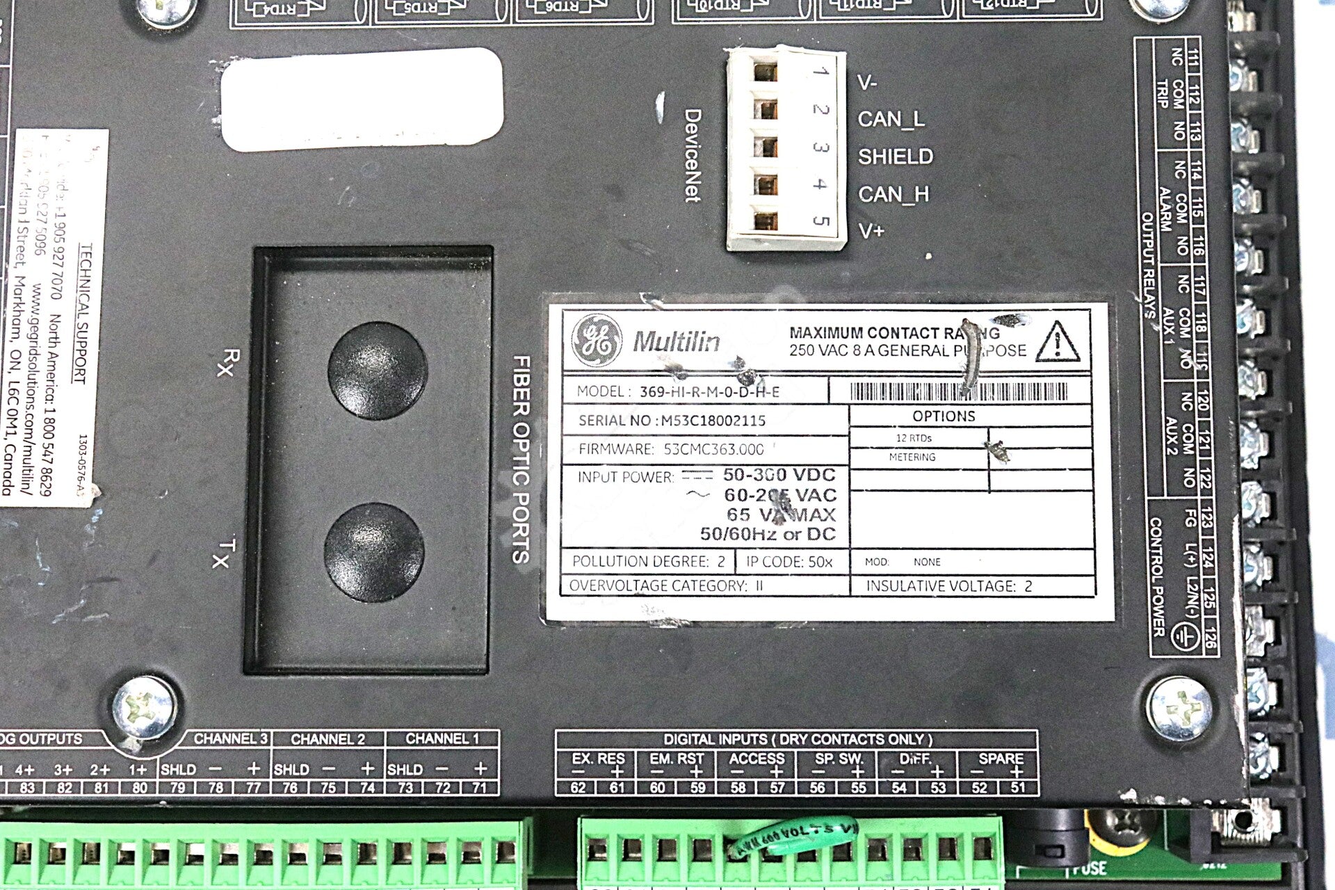 369-HI-R-M-0-D-H-E By GE Multilin 50/300VDC 50/60HZ Pro-face HMI