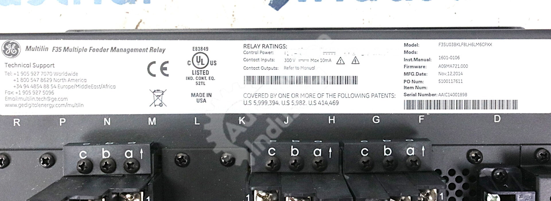 F35-3KB By GE Multilin Feeder Protection System
