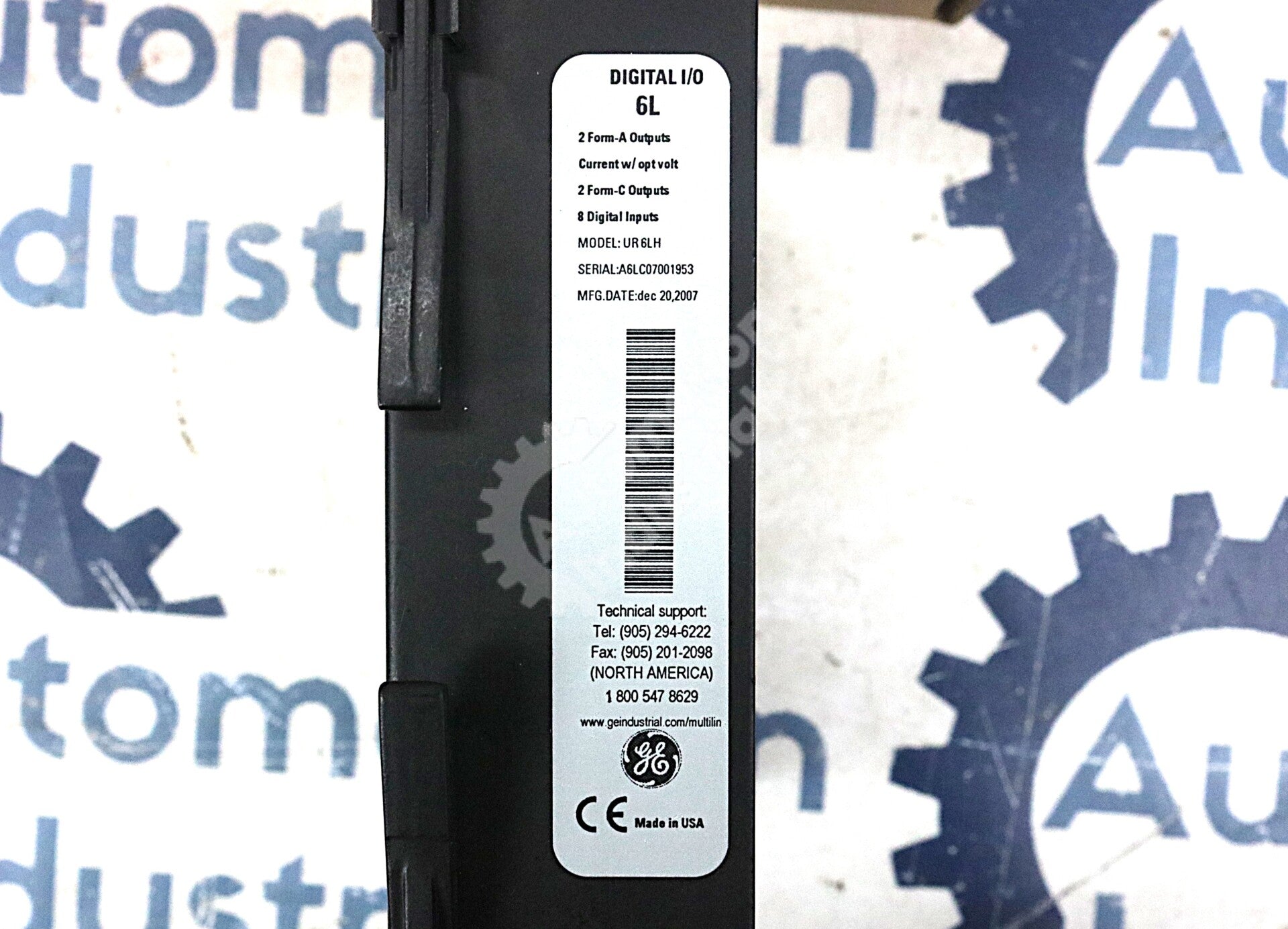 UR 6LH By GE Multilin UR-6LH 2 Form-C Outputs, 8 Inputs Digital I/O Module
