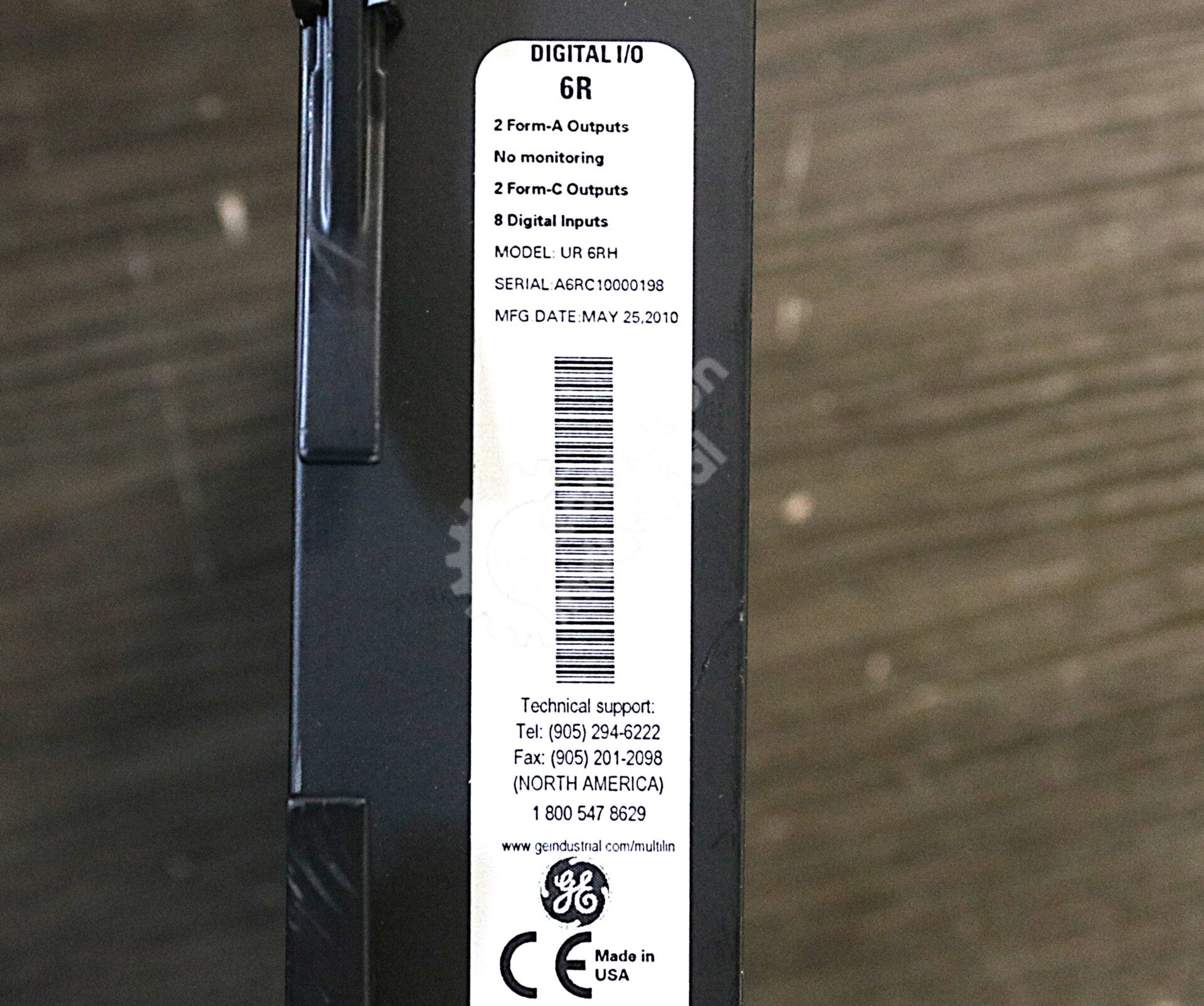 UR 6RH By GE Multilin UR-6RH 2 Form A and 2 Form C Outputs Digital I/O Module
