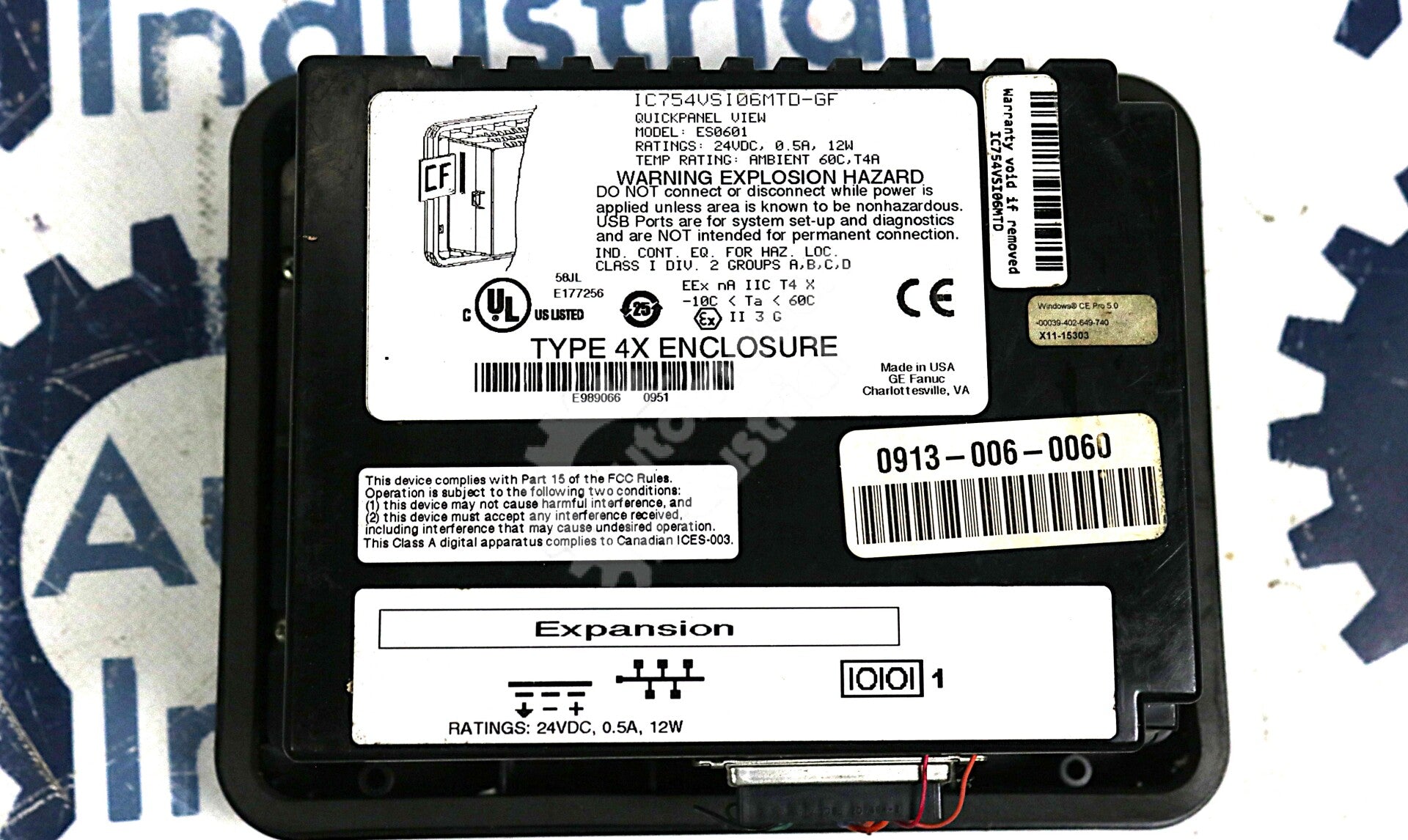 IC754VSI06MTD by GE Fanuc QuickPanel View ES0601 6 Inch Monochrome HMI