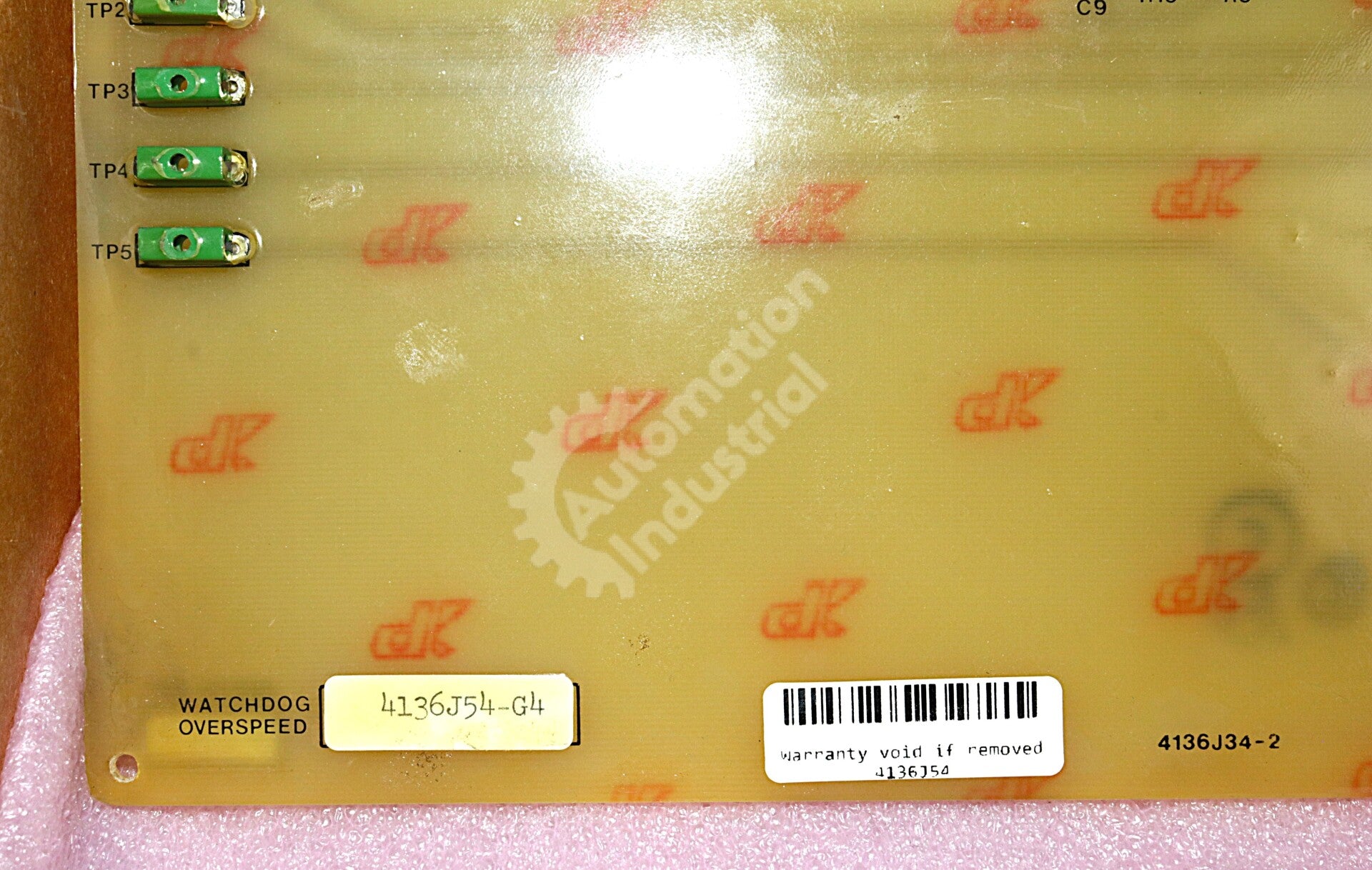 4136J54 By General Electric 4136J54-G04 Watchdog Overspeed Board