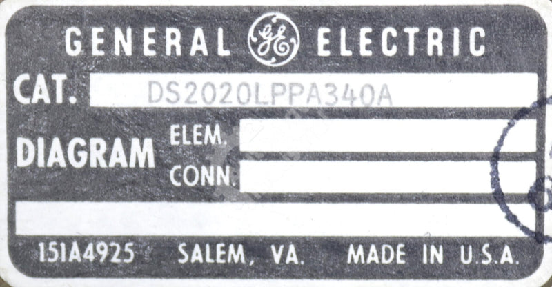 DS2020LPPA340A By General Electric 30AMP 600V Line Protector Mark V DS2020